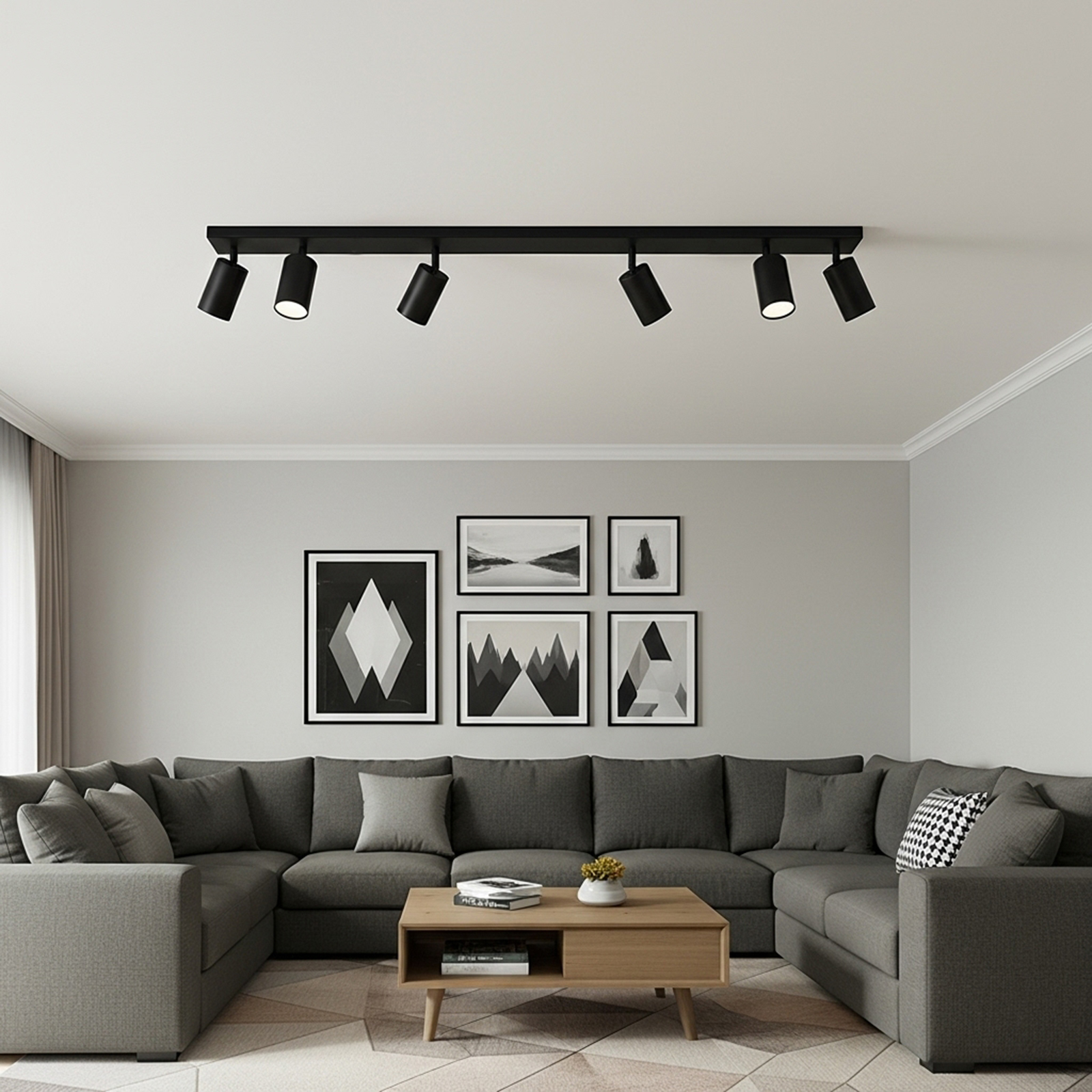 Lampa Sufitowa Plafon SPOT TUBA Reflektor Oprawa Halogenowa Skośna 6x GU10 TABULA LUMILED - obszar zastosowań