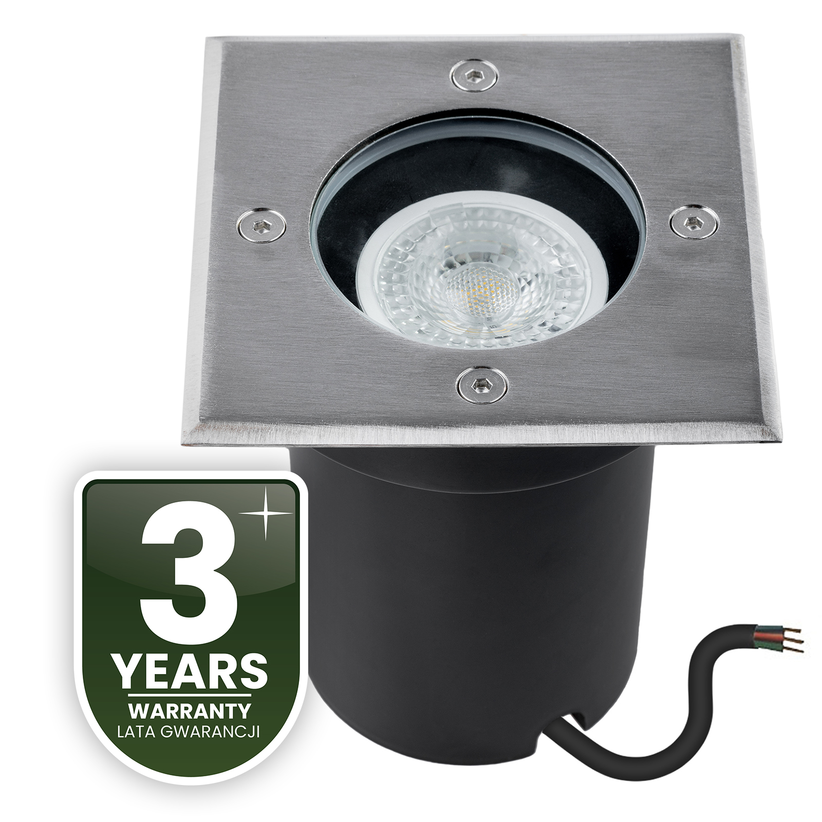 Oprawa Najazdowa Lampa Dogruntowa Wpuszczana GU10 IP65 IK09 Kwadrat CATIO 2 LUMILED - czwarta cecha produktu
