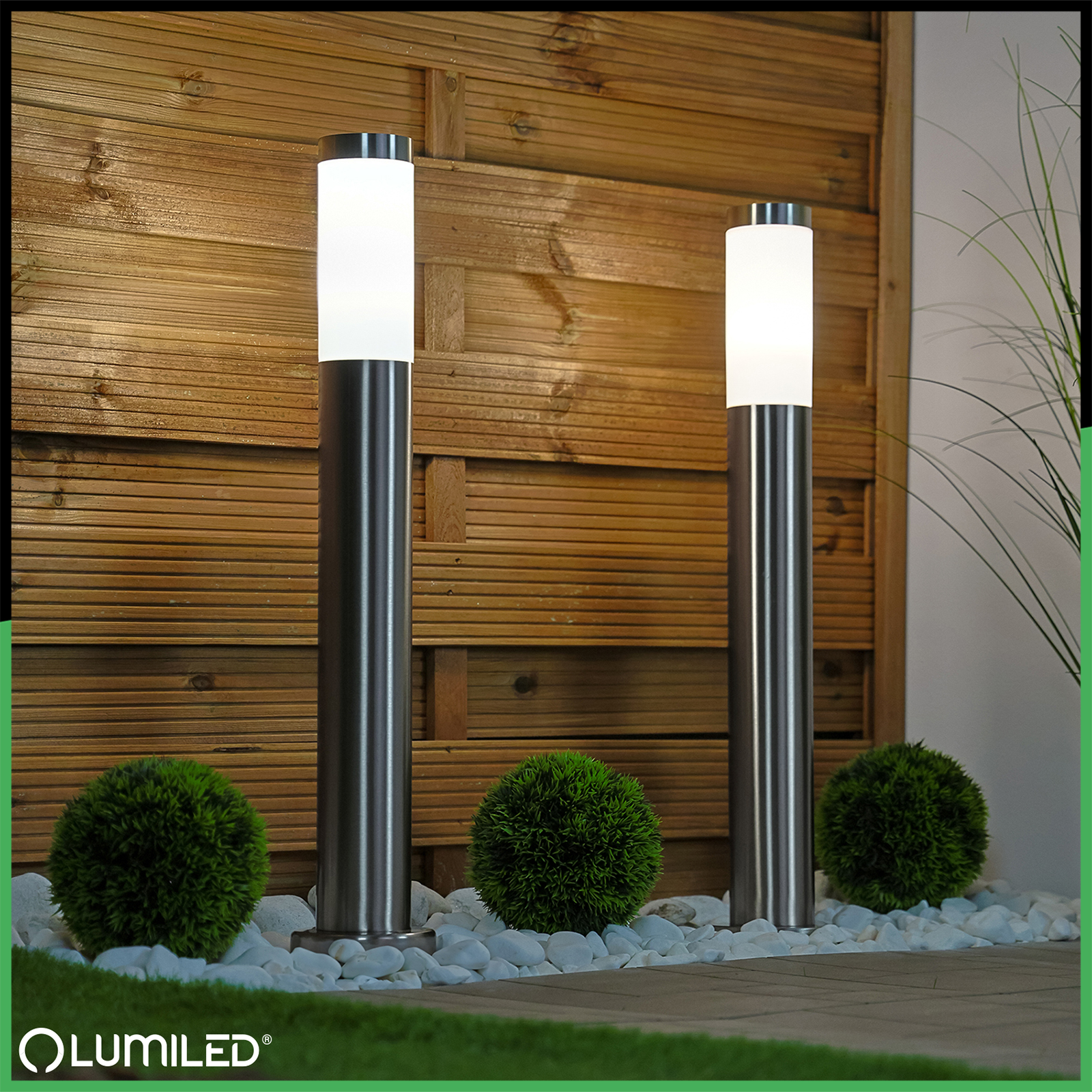 Lampa Ogrodowa Zewnętrzna E27 INOX SŁUPEK 65cm Lilium LUMILED - obszar zastosowań