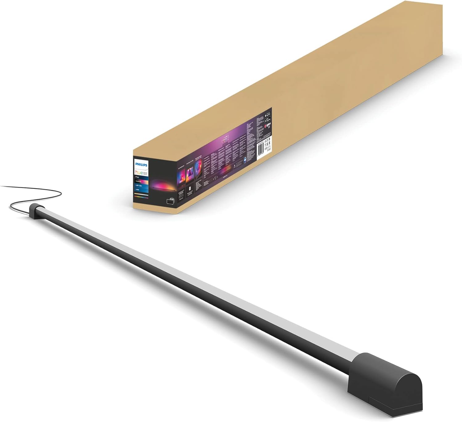 Lampa Liniowa LED Light Bar TUBA 140cm Gradient 20W 1800lm IP20 White and Color Ambiance RGB + TW Czarna Inteligentna SMART Zigbee Bluetooth Play Tube Philips HUE - główne zdjęcie produktu