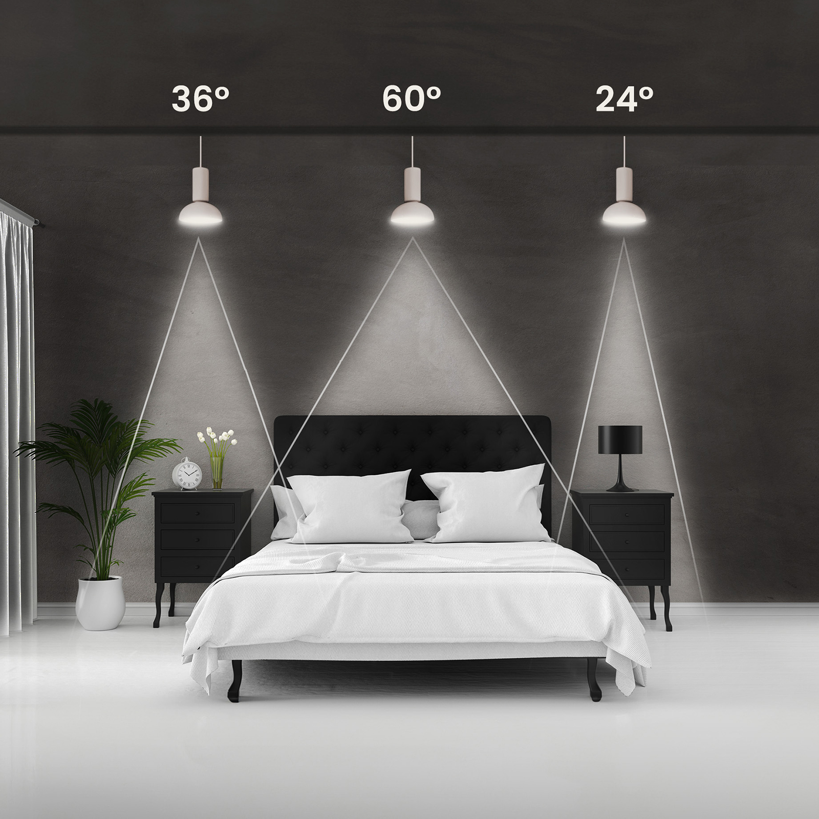 Żarówka LED GU10 Reflektor PAR16 6W = 50W 580lm 6500K Zimna 24° 36° 60° LUMILED - czwarta cecha produktu