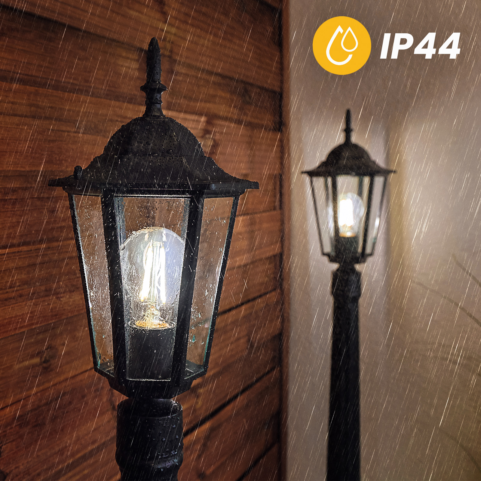 Lampa Ogrodowa Zewnętrzna E27 SŁUPEK LATARNIA 110cm Czarna BELLIS LUMILED - pierwsza cecha produktu