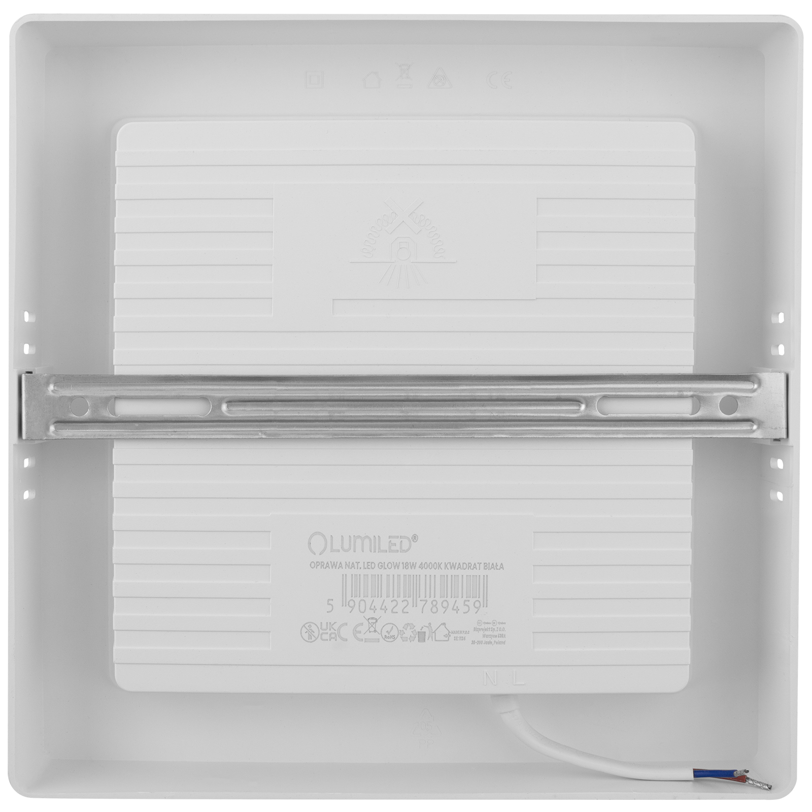 Oprawa Natynkowa Lampa LED Sufitowa 18W Kwadrat 4000K GLOW Biała LUMILED - pierwsza cecha produktu
