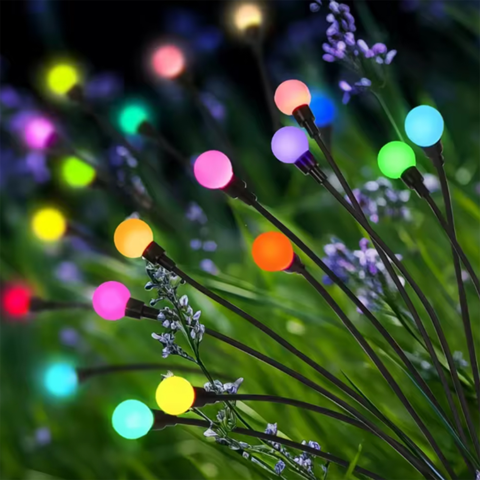 Lampa Solarna Ogrodowa LED TULIO Wbijana Dekoracyjna Dmuchawiec Kuleczki RGB LUMILED - trzecia cecha produktu