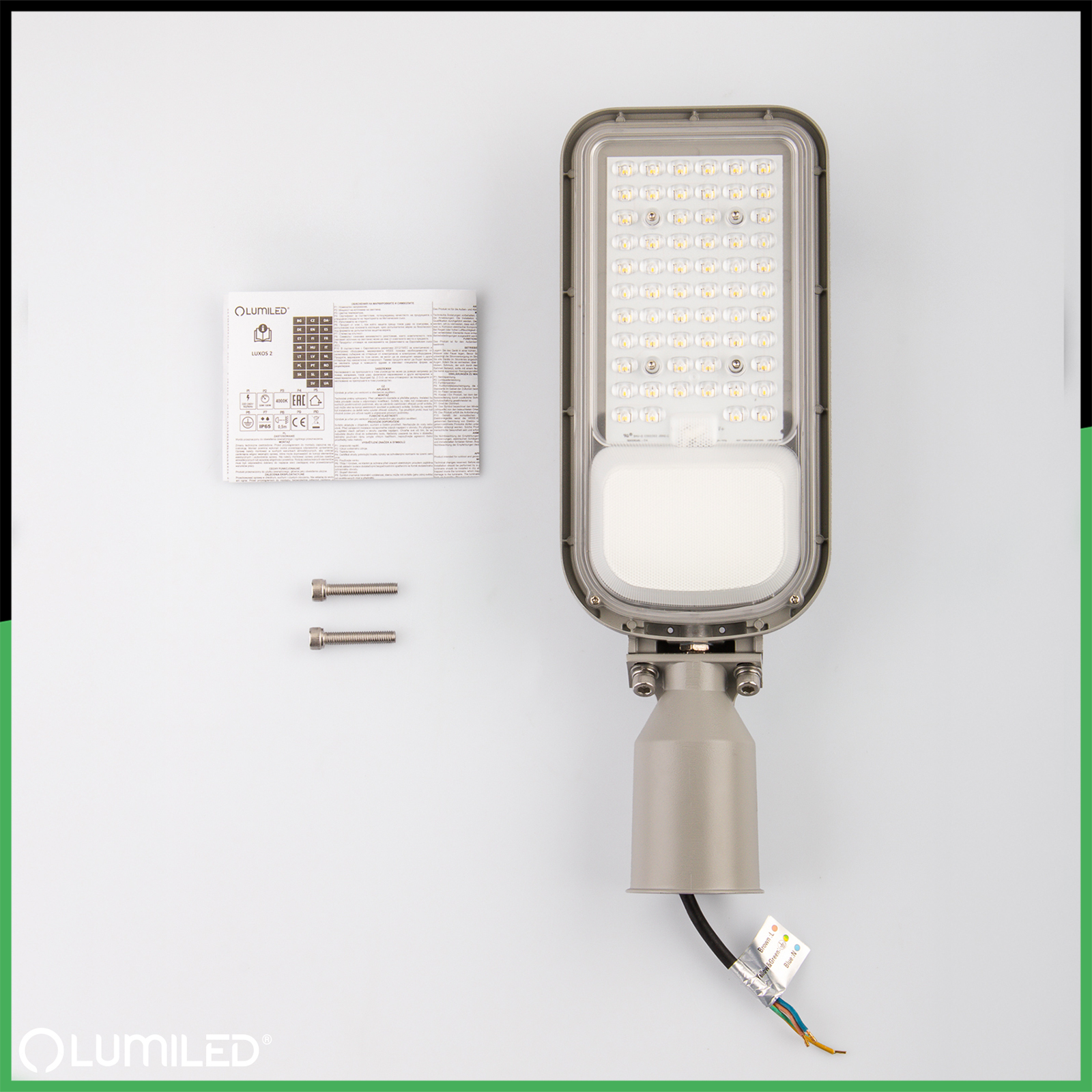 Lampa Uliczna LED LUXOS2 Przemysłowa Oprawa Drogowa 50W 7000lm 4000K IP65 ALS LUMILED - skład produktu