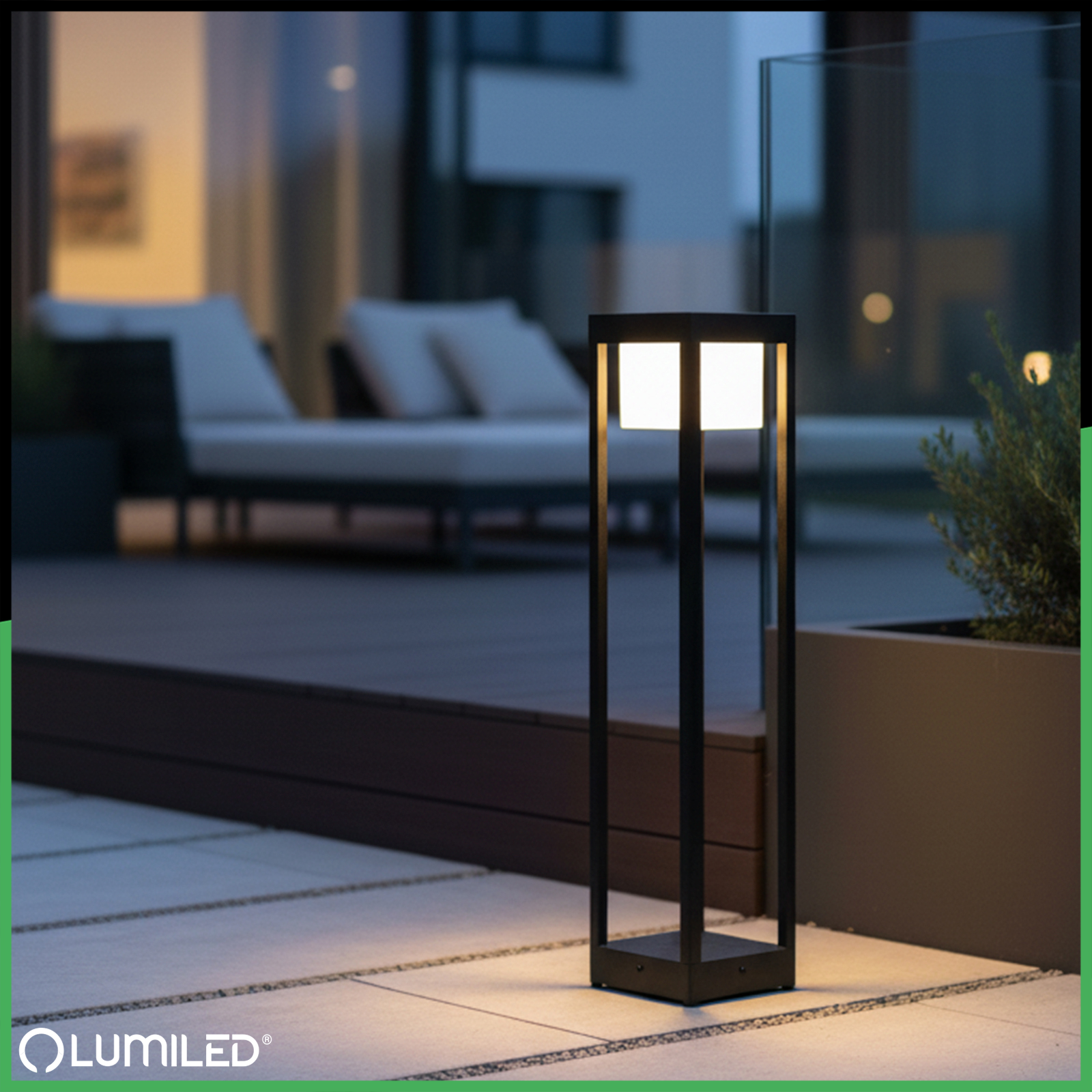 Lampa Ogrodowa Słupek Zewnętrzny Stojący LED 12W 3000K 60cm Czarny QUERCUS LUMILED - obszar zastosowań