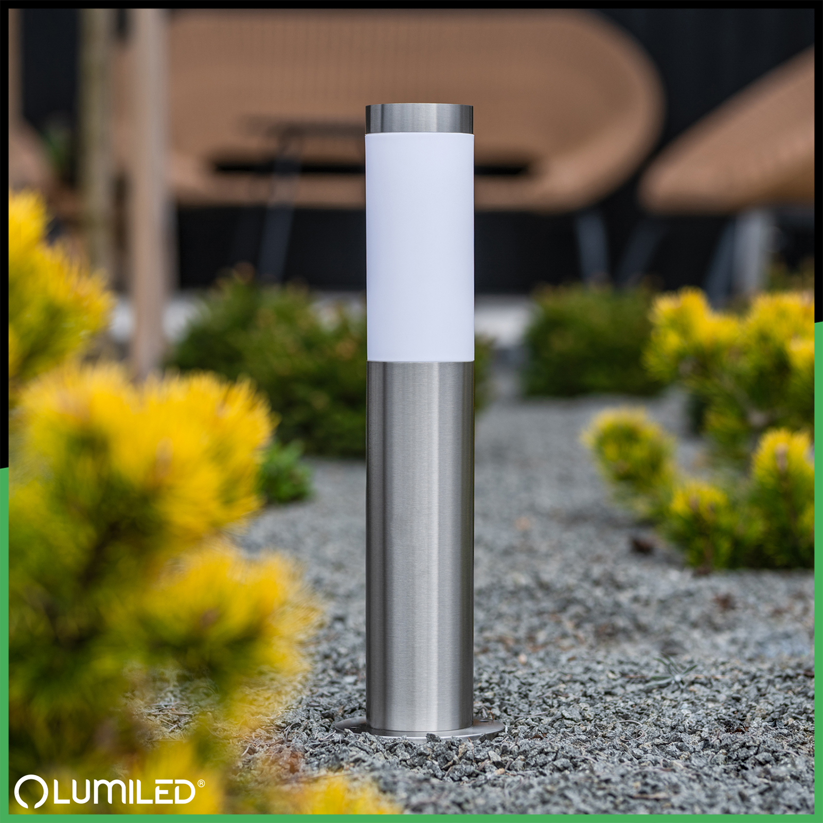 Lampa Ogrodowa Zewnętrzna E27 INOX SŁUPEK 45cm Lilium LUMILED - obszar zastosowań