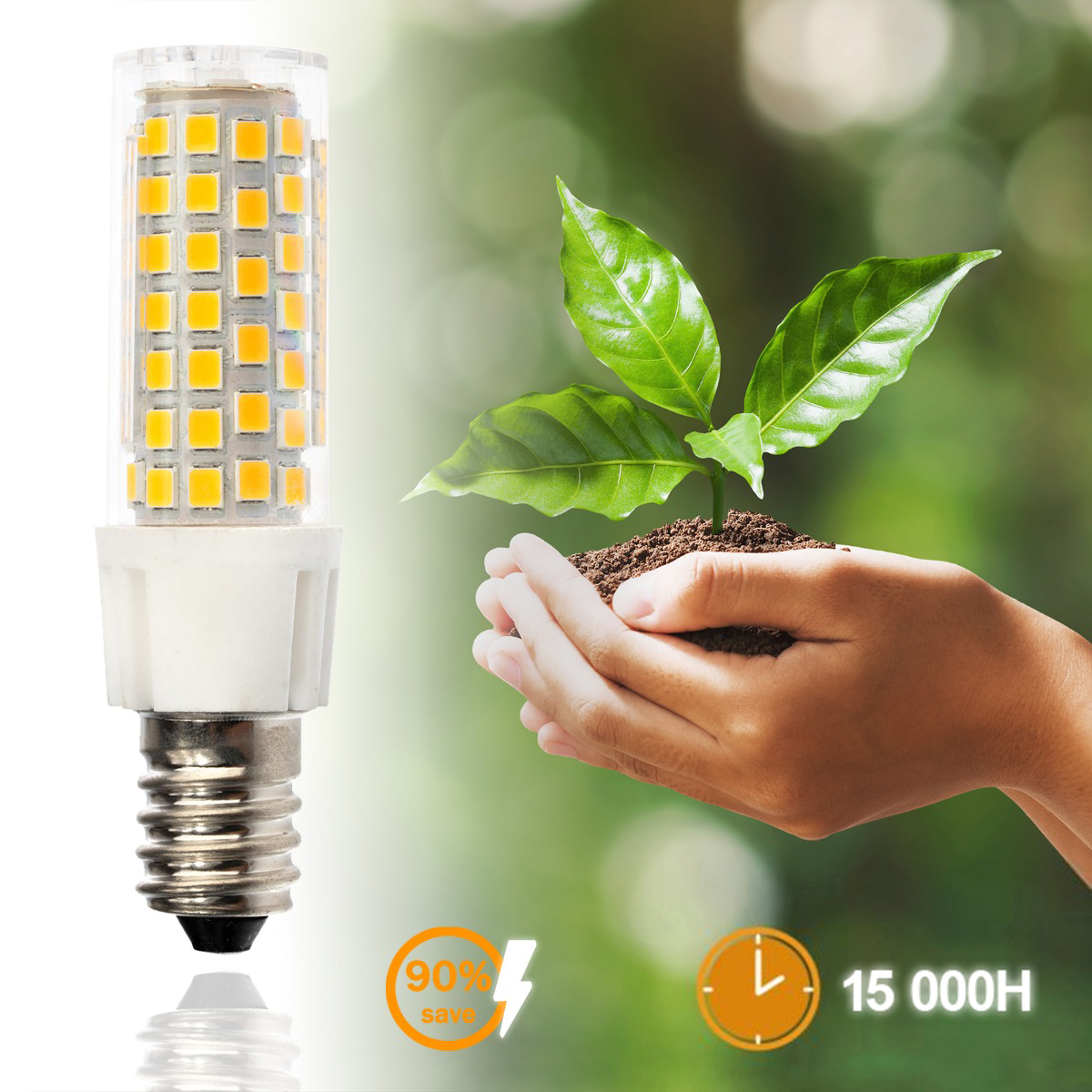 Żarówka LED E14 Tubularna T25 10W = 75W 970lm 6500K Zimna 320° LUMILED - druga cecha produktu