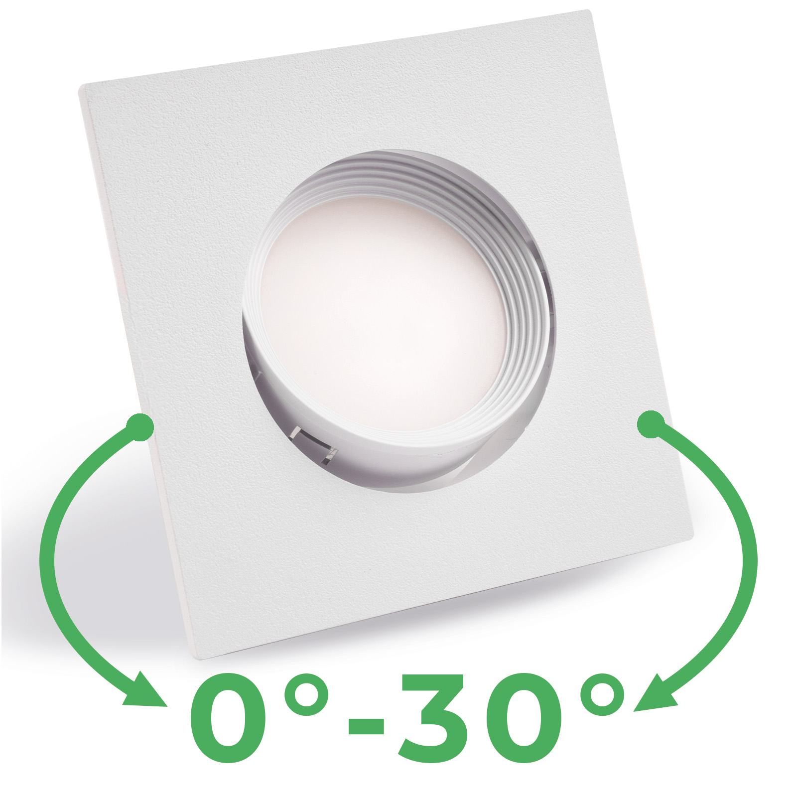 Oprawa Halogenowa Podtynkowa Ruchoma Kwadratowa Biała GU10 MR16 VENTUS Lumiled - pierwsza cecha produktu