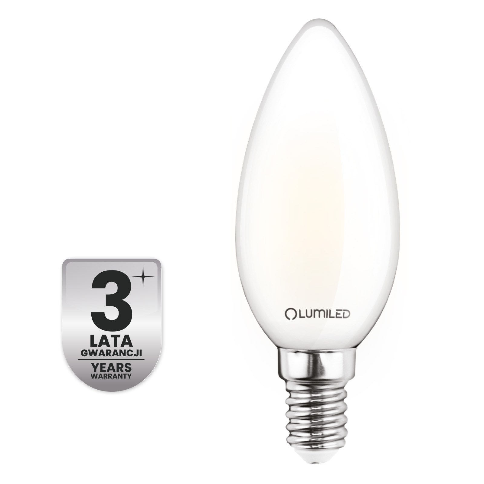 Żarówka LED E14 Świeczka B35 2,2W 470lm = 40W 4000K Neutralna 360° Filament KLASA A LUMILED - czwarta cecha produktu