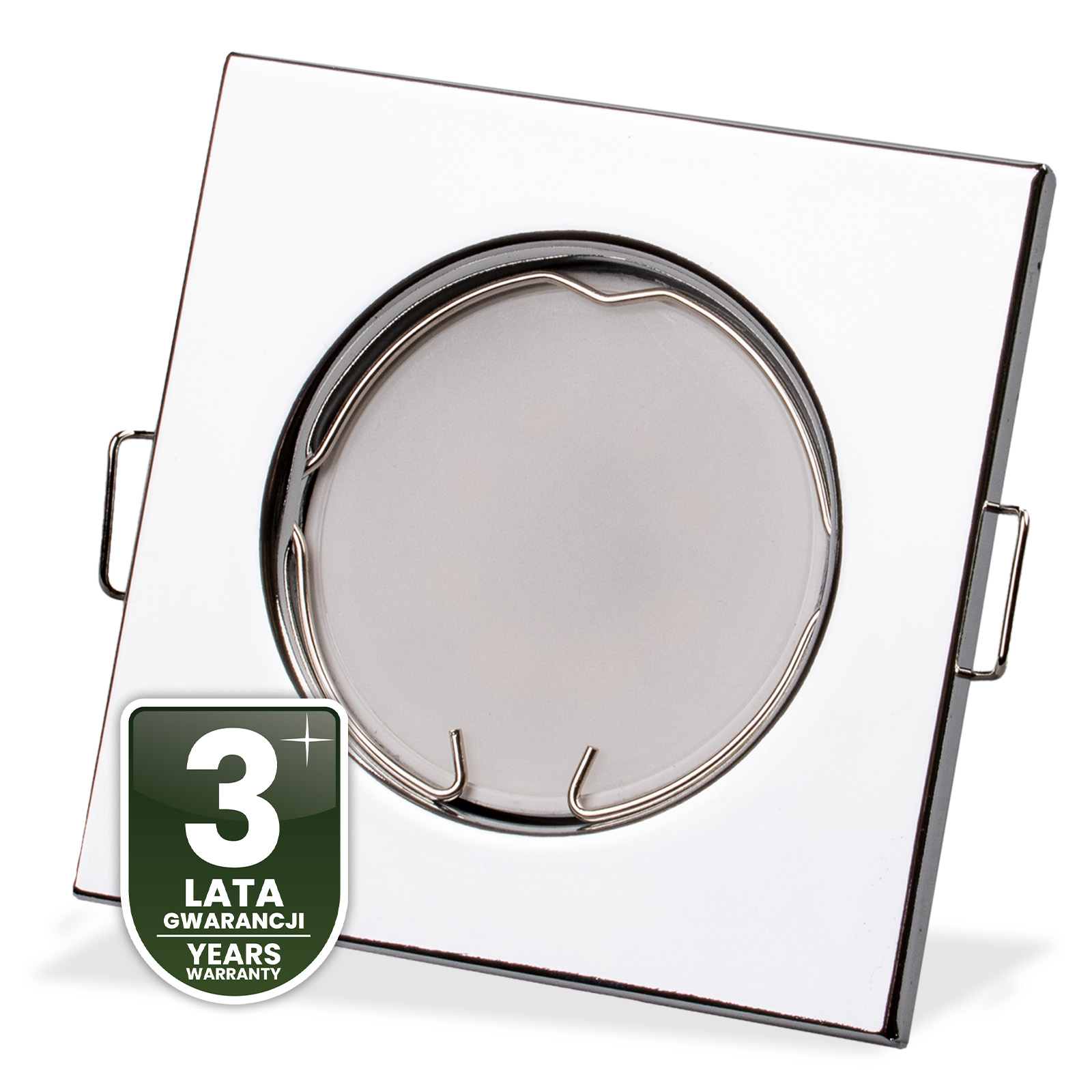 6x Oprawa Halogenowa Podtynkowa Stała Kwadrat PAVO Chrom Blacha MR16 GU10 LUMILED - czwarta cecha produktu