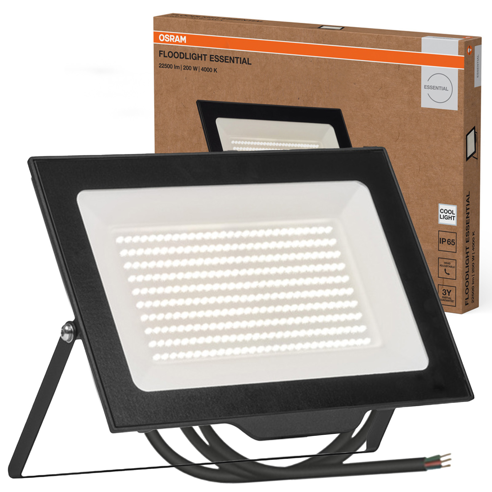 Naświetlacz LED Lampa Reflektor Halogen Zewnętrzny 200W 20000lm 4000K Neutralna Czarny IP65 Floodlight Osram - główne zdjęcie produktu