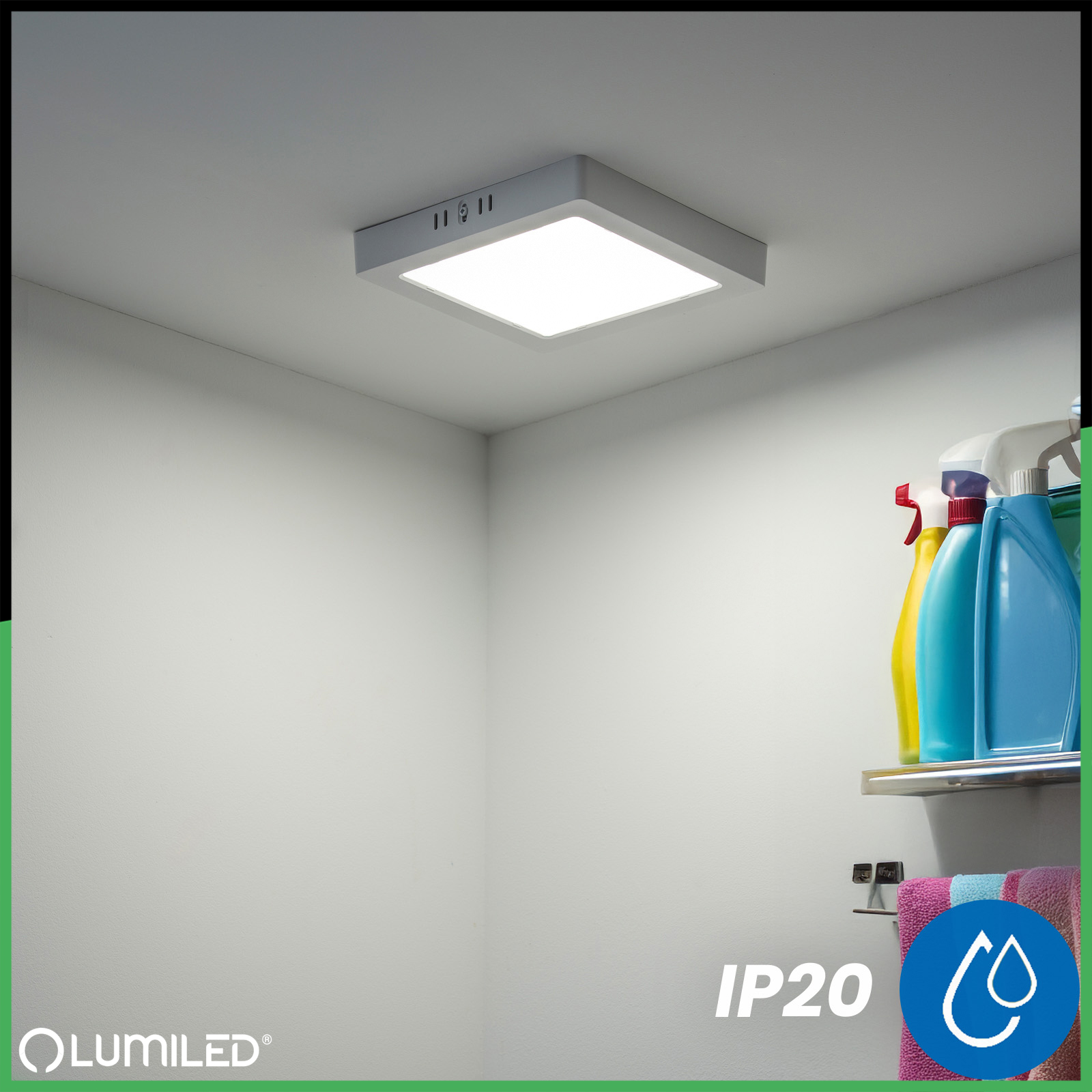 Oprawa Natynkowa Lampa LED Sufitowa 24W Kwadrat 4000K GLOW Biała LUMILED - druga cecha produktu