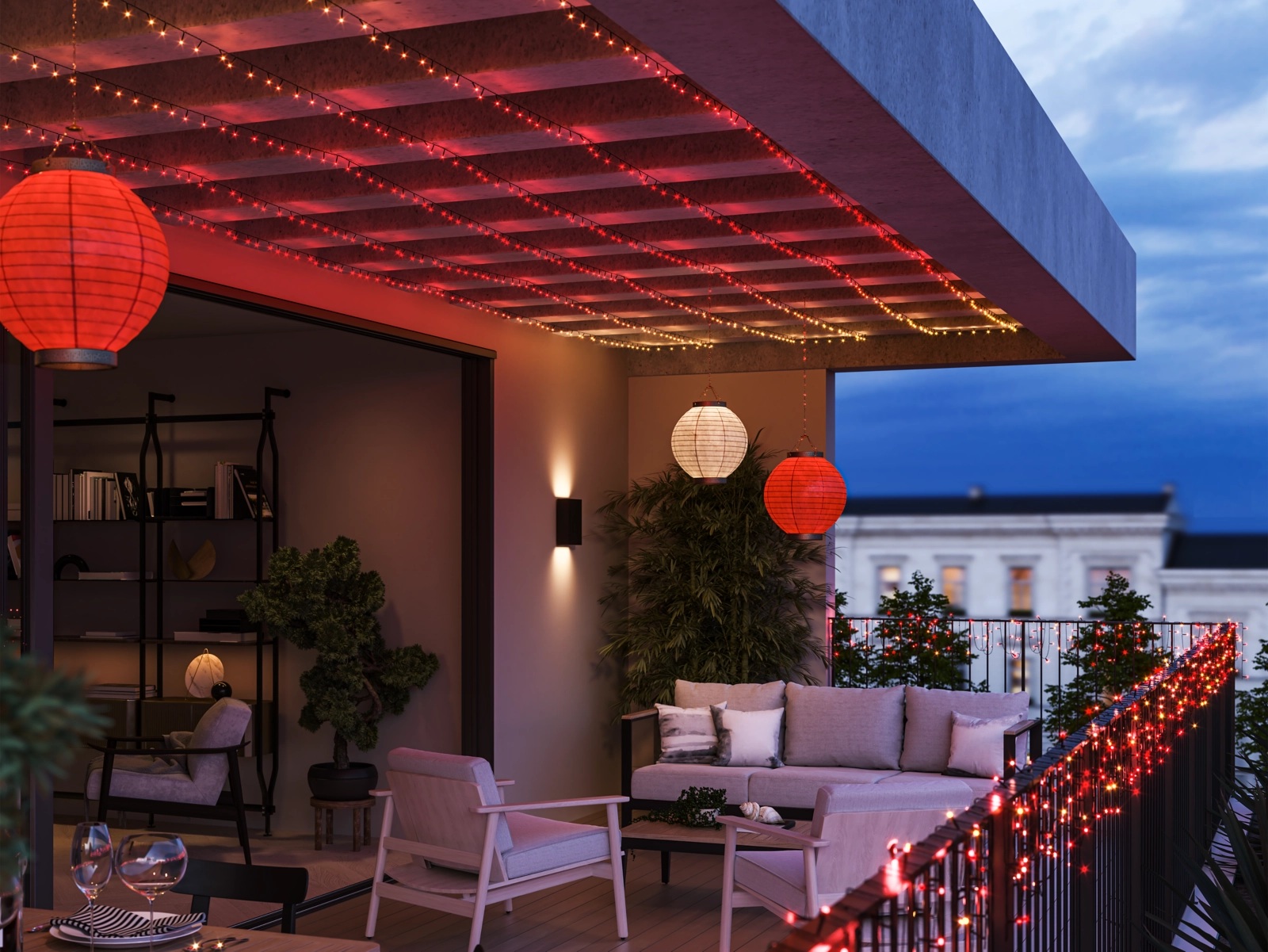 Lampki Choinkowe Zewnetrzne LED 40m 28W 500LED IP44 Girlanda White and Color Ambiance RGB + TW Inteligentna SMART Zigbee Bluetooth Festavia Philips HUE - pierwsza cecha produktu