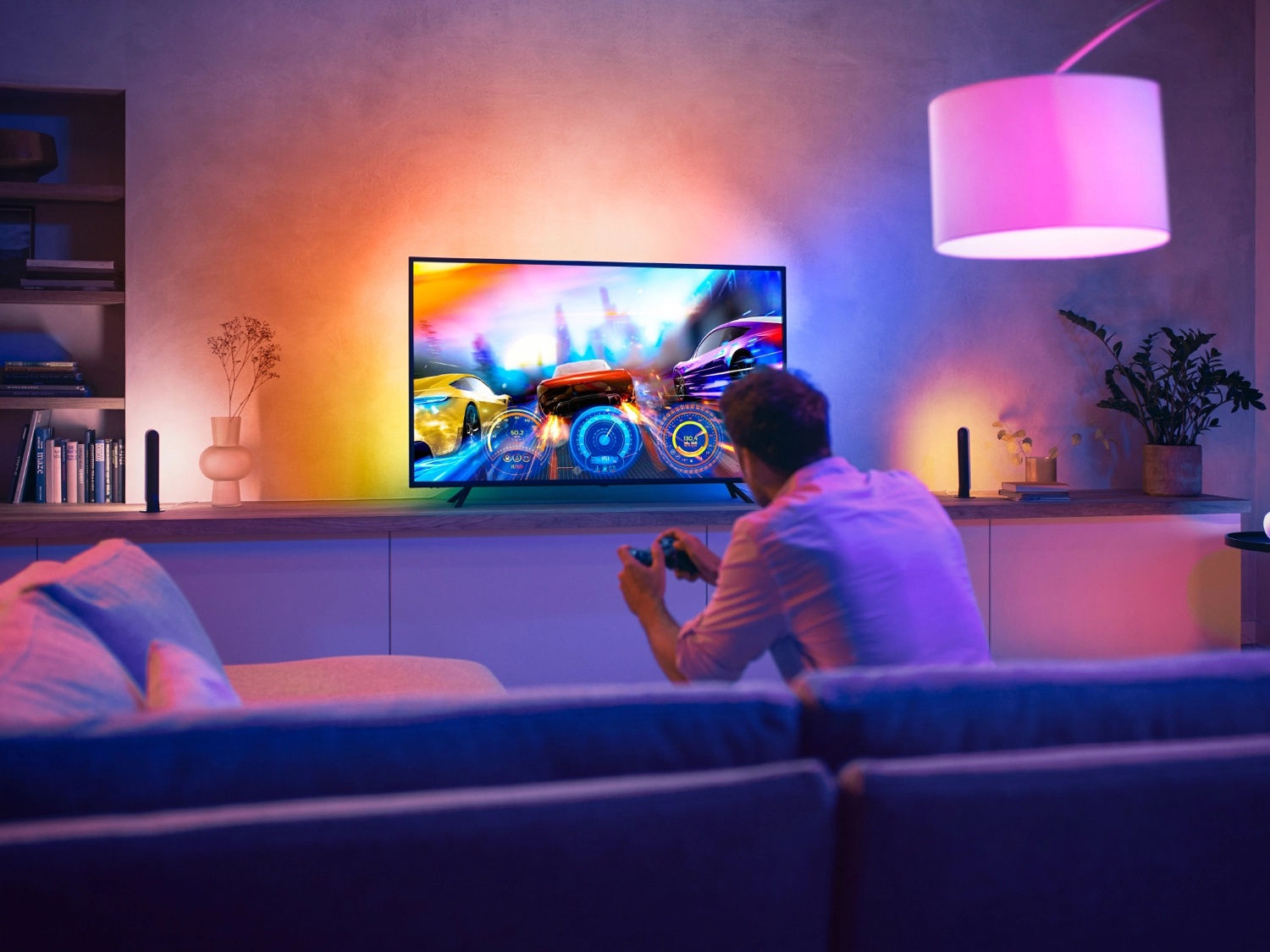 Taśma LED Pasek na Telewizor TV 75"" Gradient 20W 1100lm IP20 White and Color Ambiance RGB + TW Inteligentna SMART Zigbee Bluetooth Gradient TV Strip Philips HUE - obszar zastosowań