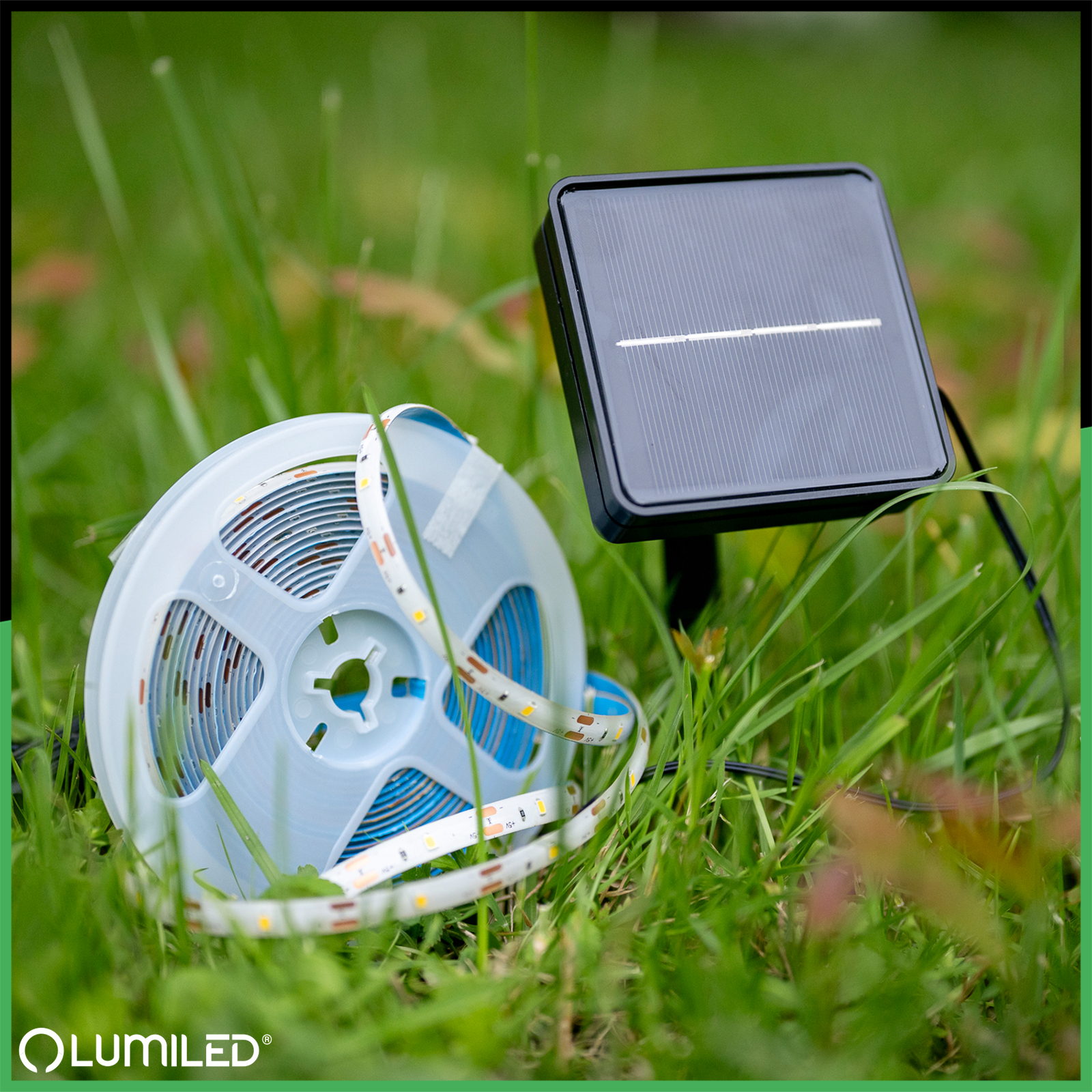 Taśma LED Solarna Pasek 150x LED AVERO 3000K Ciepła IP44 5m LUMILED - pierwsza cecha produktu