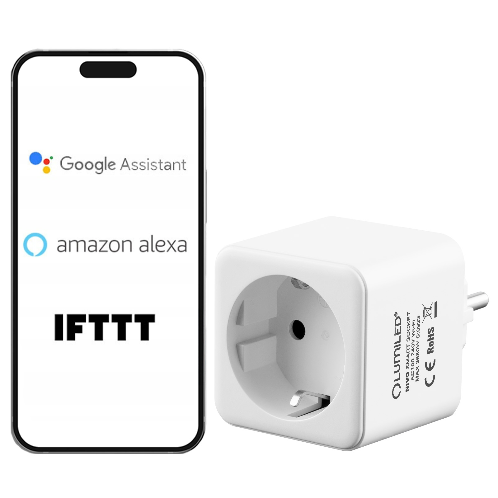 Inteligentne Gniazdko WiFi Watomierz Programator Timer TUYA SMART NIVO LUMILED - trzecia cecha produktu