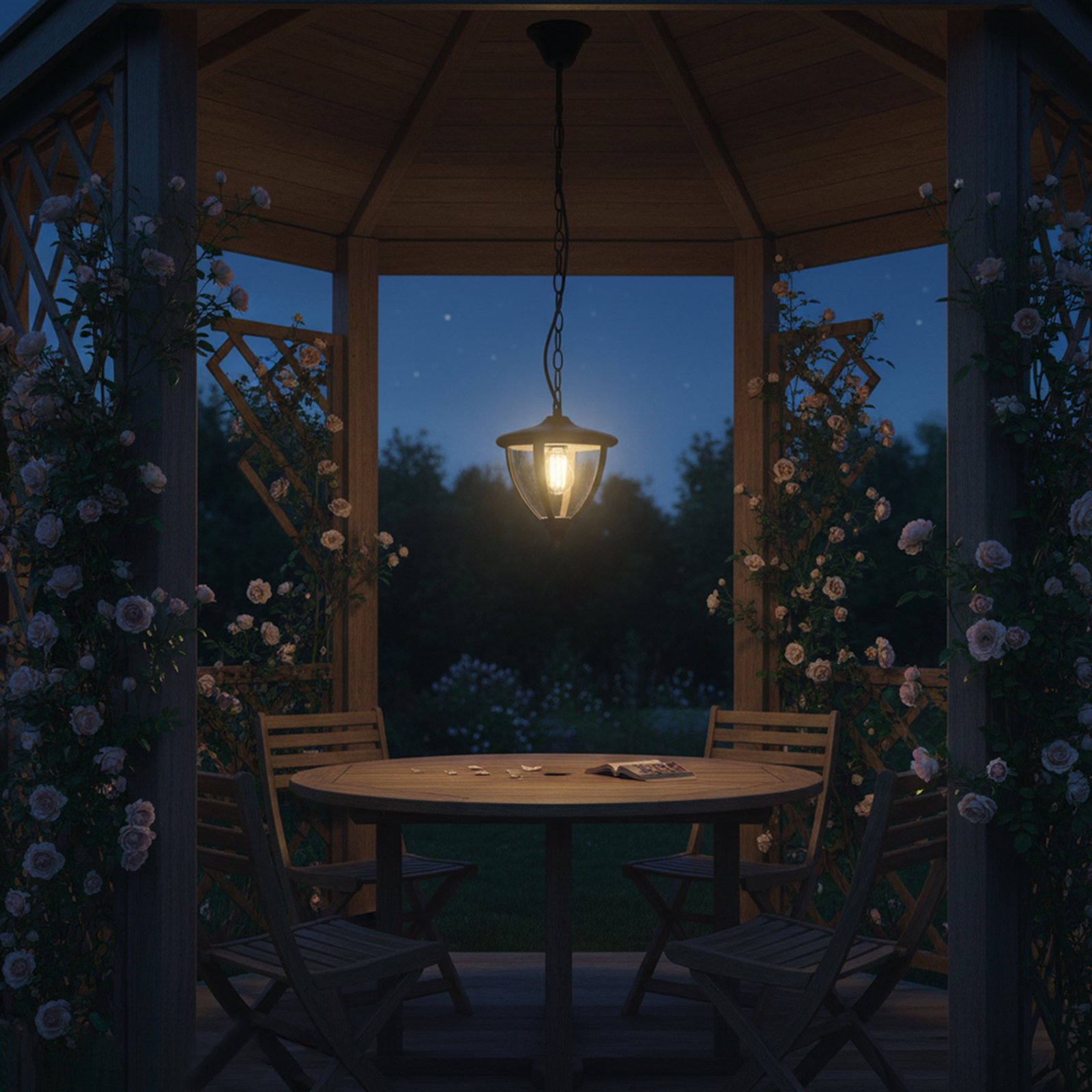 Lampa Ogrodowa Wisząca Zewnętrzna E27 LED Latarnia Czarna ARETOS LUMILED - obszar zastosowań