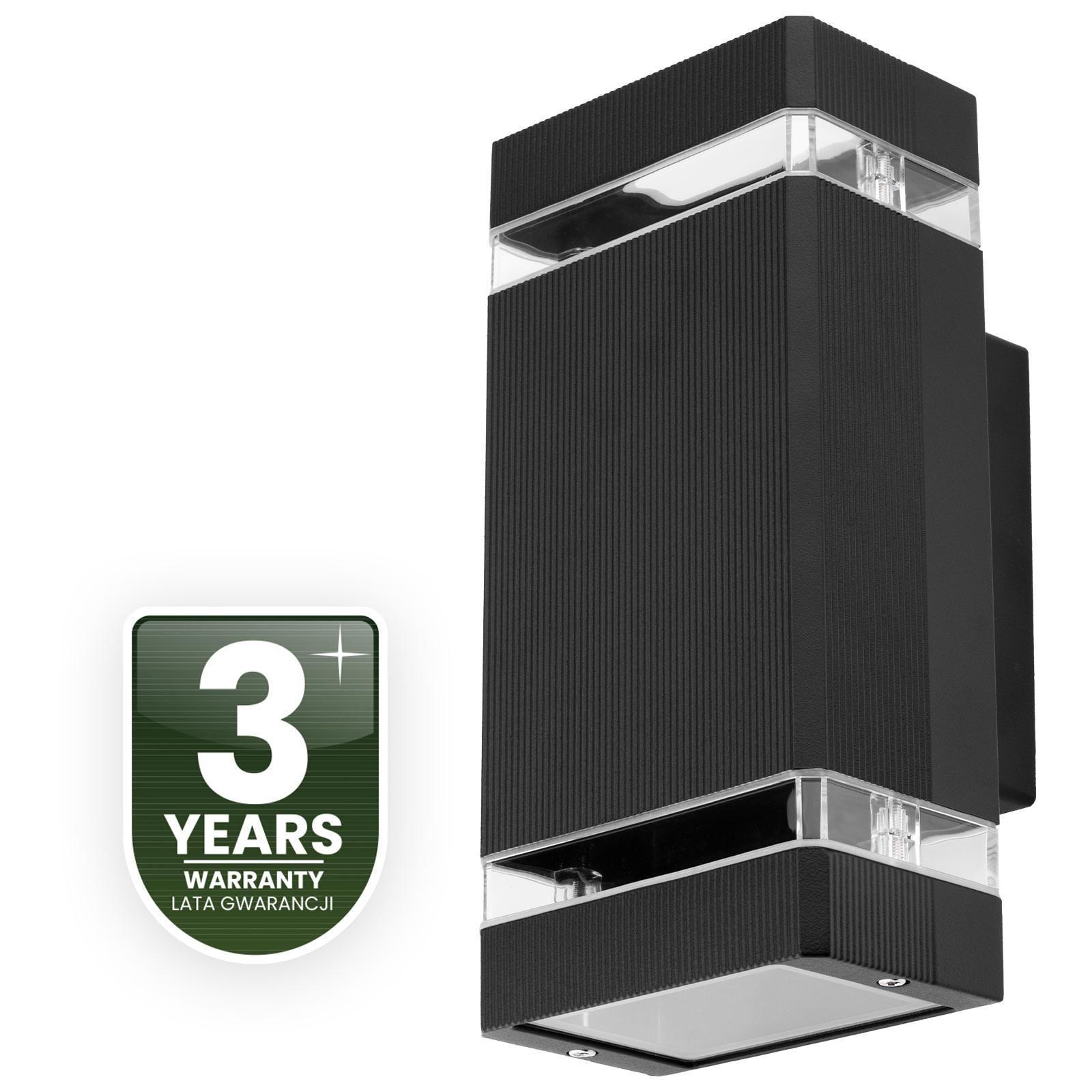 Lampa Ogrodowa Kinkiet Elewacyjny góra dół GU10 Czarny Aluminium HEDERA LUMILED - czwarta cecha produktu