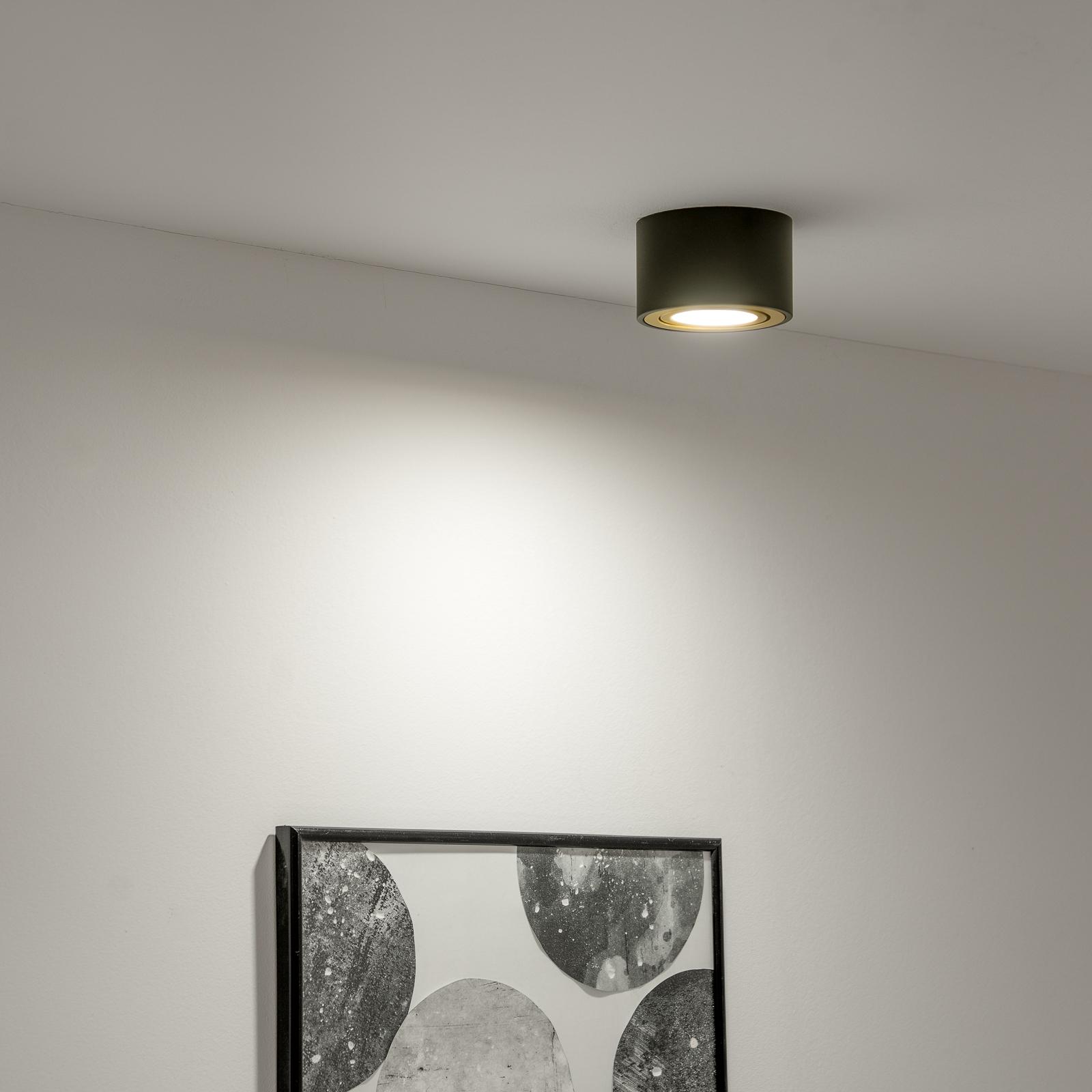 Oprawa Natynkowa HALOGENOWA Spot Tuba Ruchoma Okrągła Czarno-Złota 50mm AMAT-S LUMILED - aranżacja