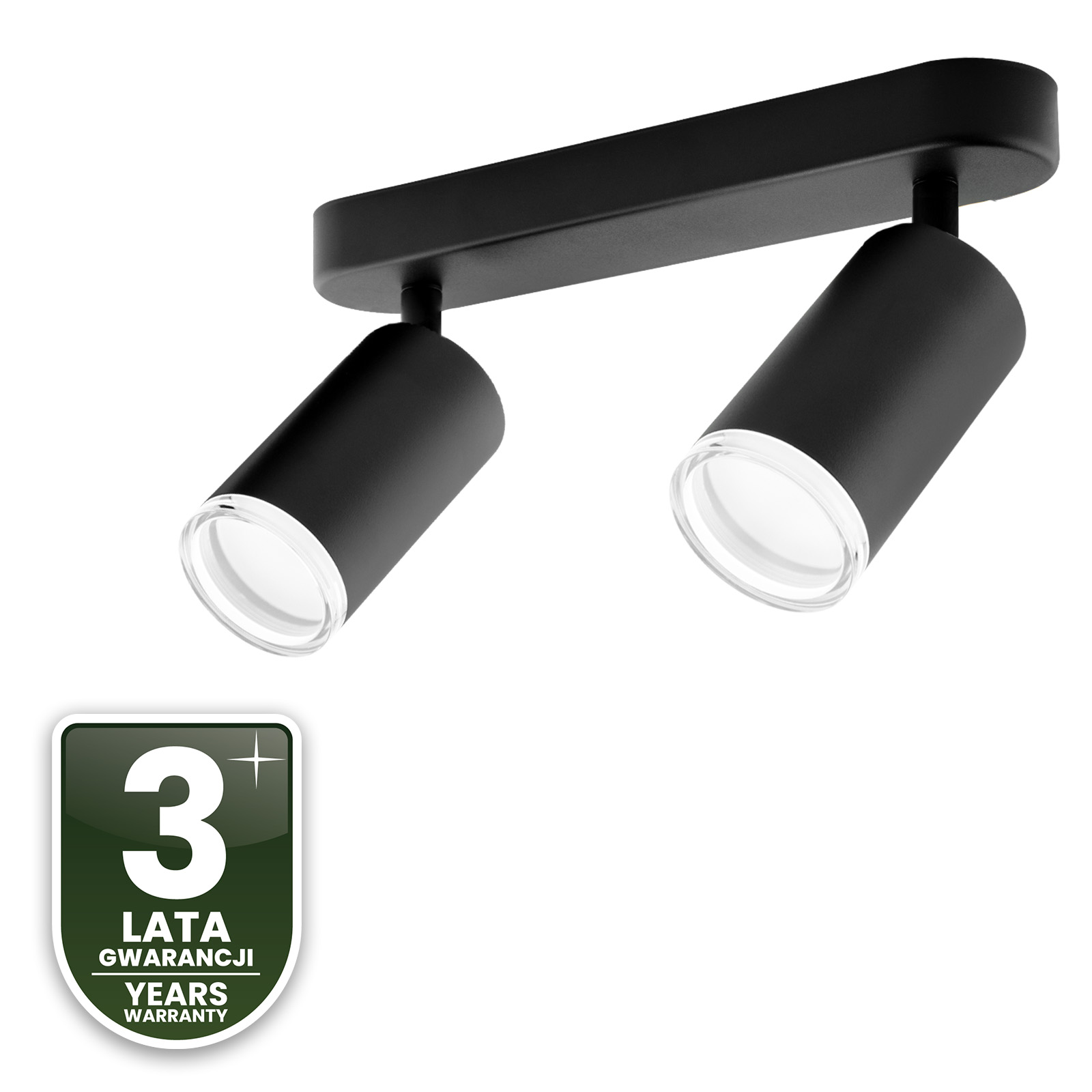 Lampa Sufitowa Reflektor LED Spot 2x GU10 IP44 ADERO Czarna Lumiled - czwarta cecha produktu