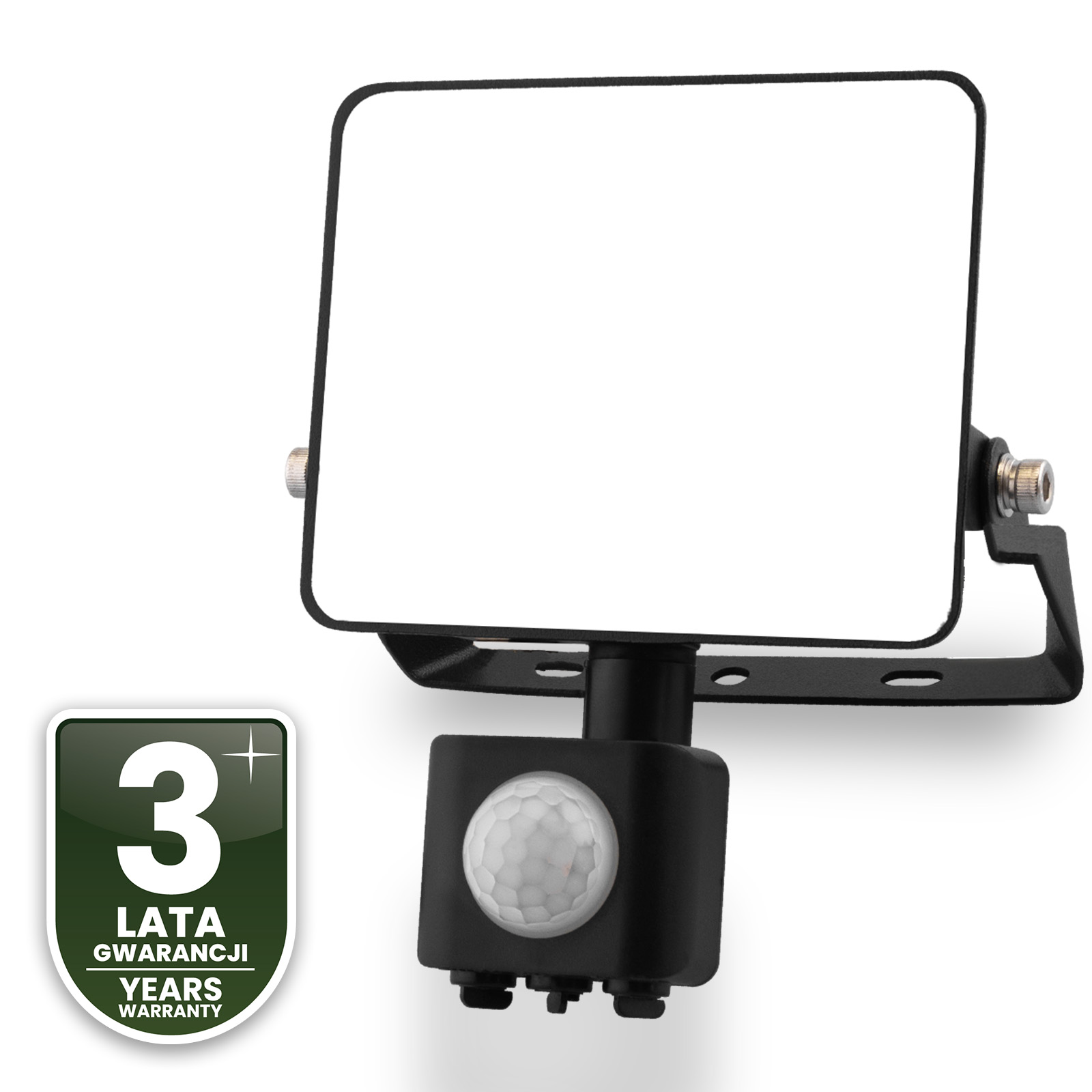 Naświetlacz LED AZZLER 20W 2400lm 4000K IP44 Halogen Zewnętrzny Lampa z Czujnikiem Ruchu Czarny LUMILED - czwarta cecha produktu