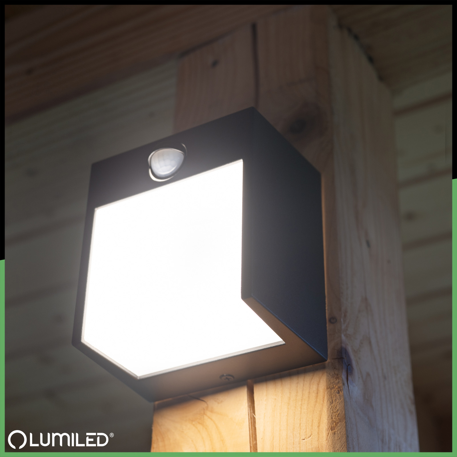Lampa Ogrodowa Ścienna LED Kinkiet Elewacyjny Zewnętrzny PIR IP54 12W 3000K RUBUS LUMILED - obszar zastosowań