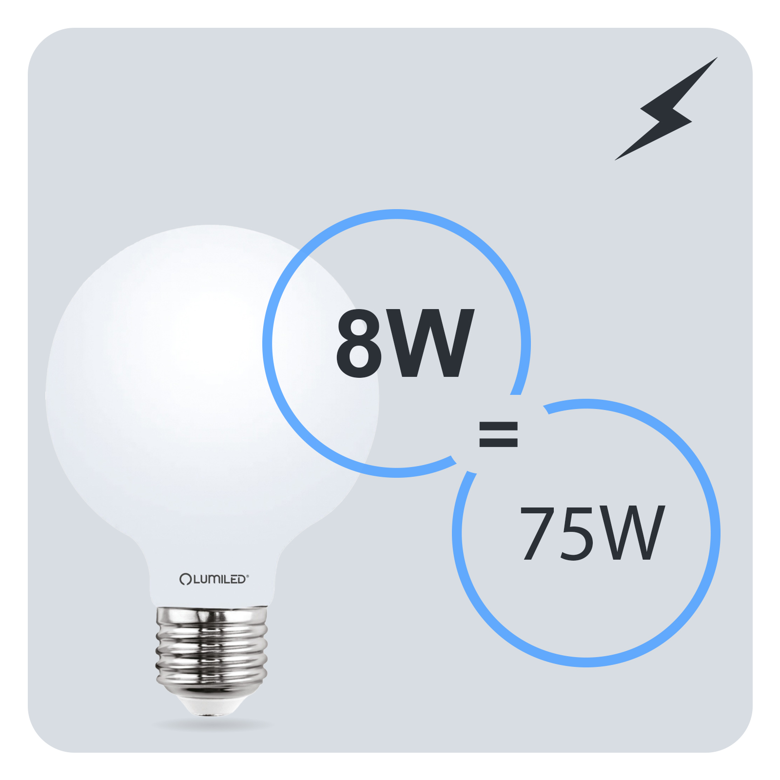 Żarówka LED E27 Kula G95 8W = 75W 880lm 4000K Neutralna 360° FILAMENT LUMILED - trzecia cecha produktu