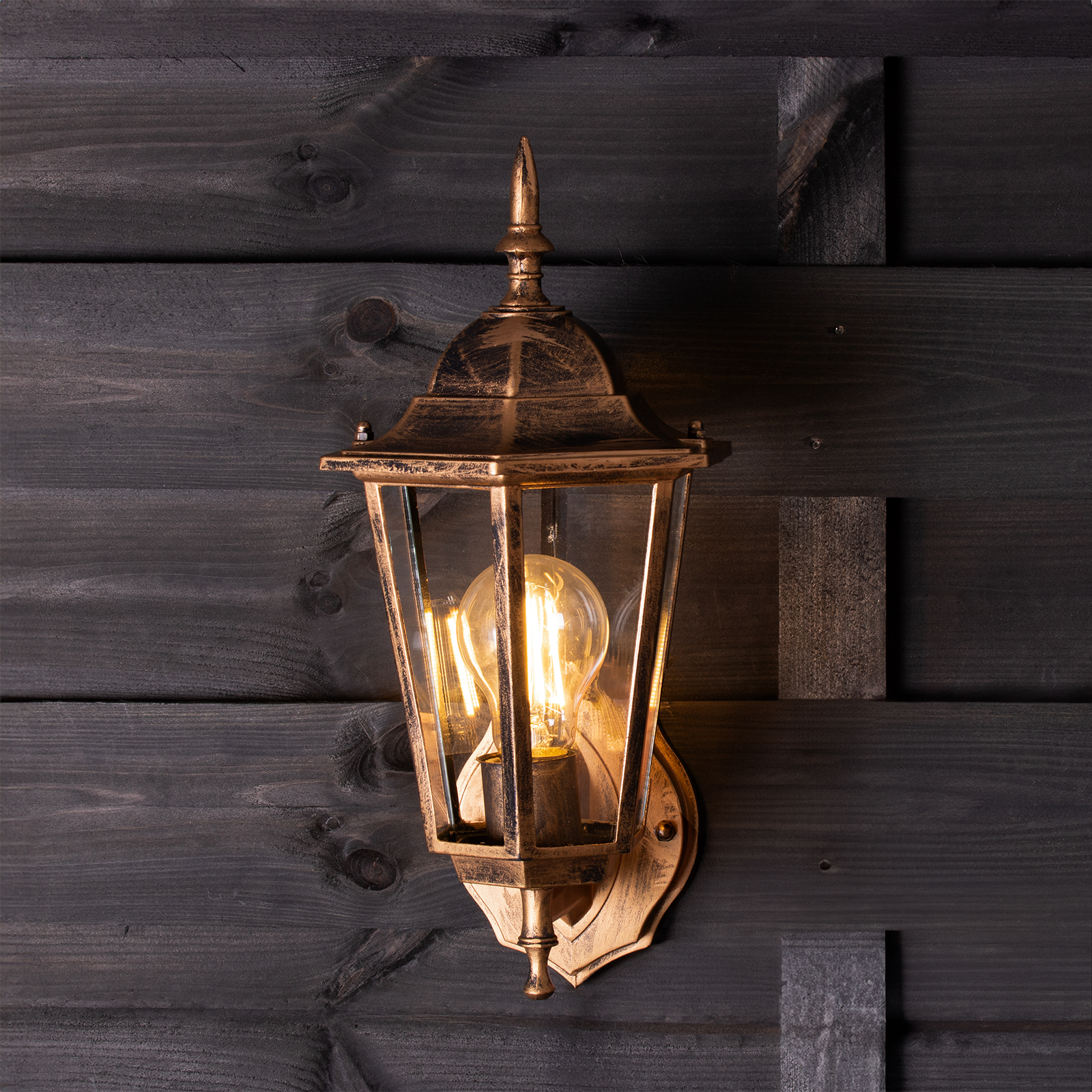 Kinkiet Ogrodowy Elewacyjny Zewnętrzny E27 LATARNIA do GÓRY Patyna BELLIS LUMILED - trzecia cecha produktu