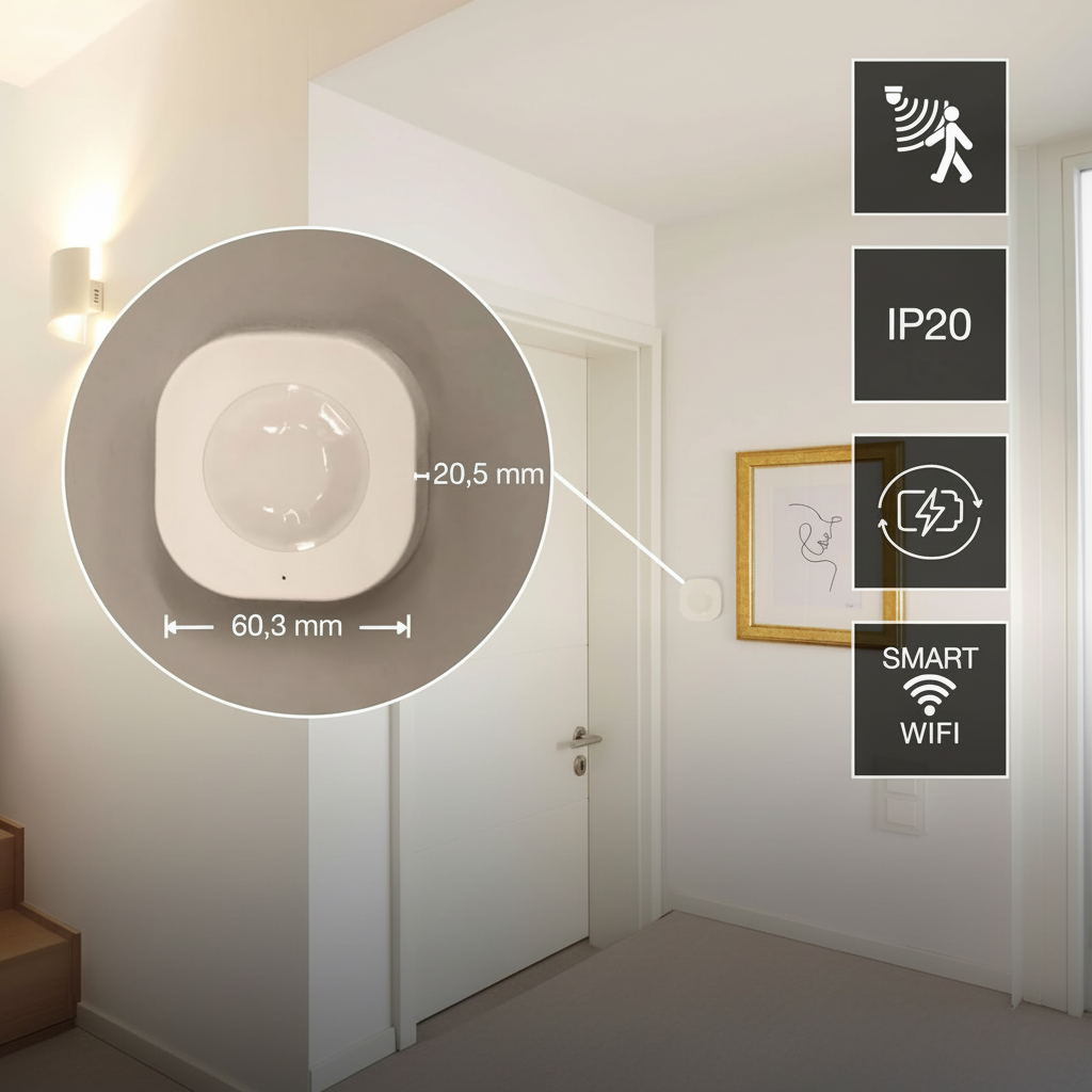Czujnik Ruchu Sensor Bezprzewodowy Bateryjny Natynkowy SMART WiFi OSRAM - pierwsza cecha produktu