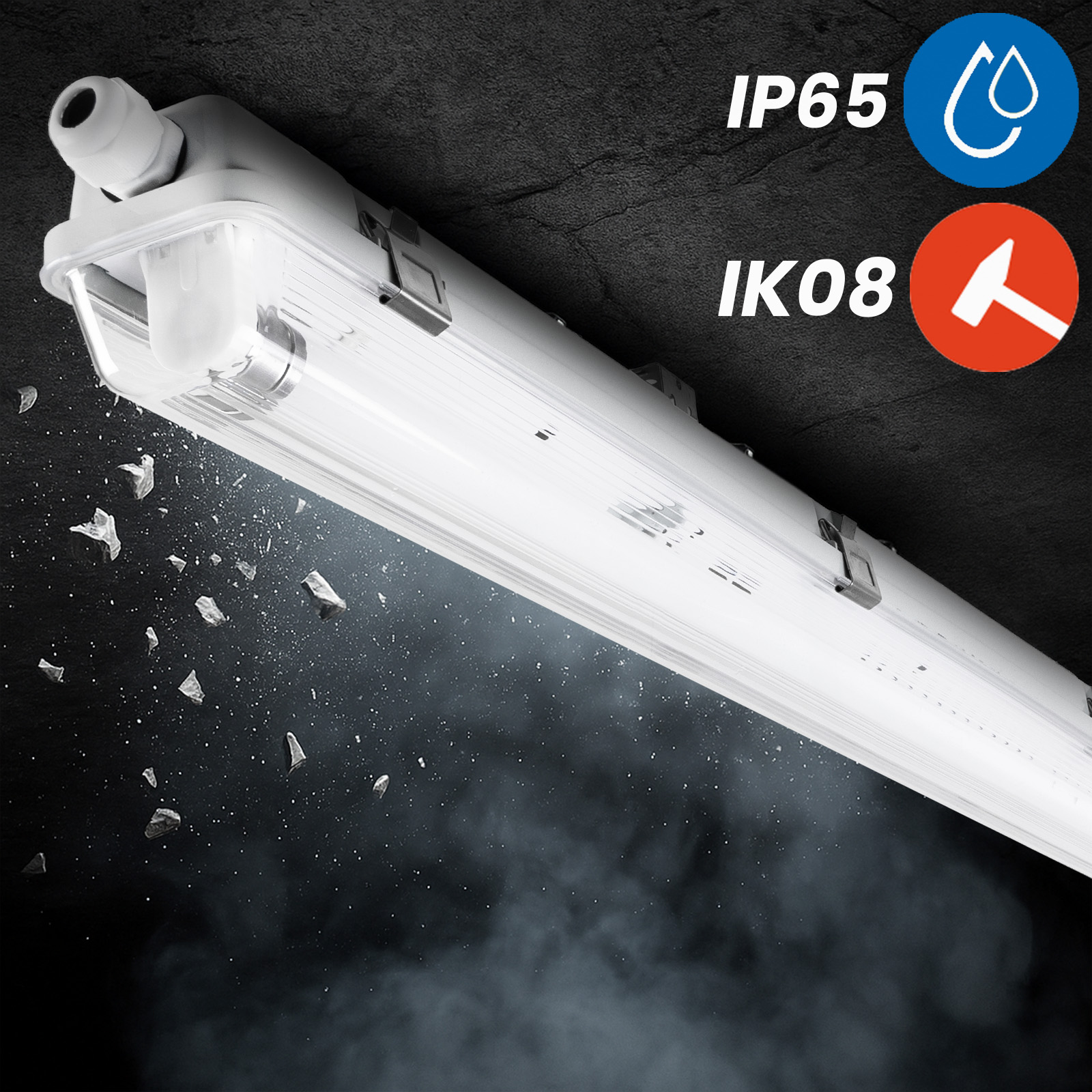 Oprawa Lampa Hermetyczna LED Pyłoszczelna 60cm T8 G13 IP65 HERSO Lumiled - pierwsza cecha produktu