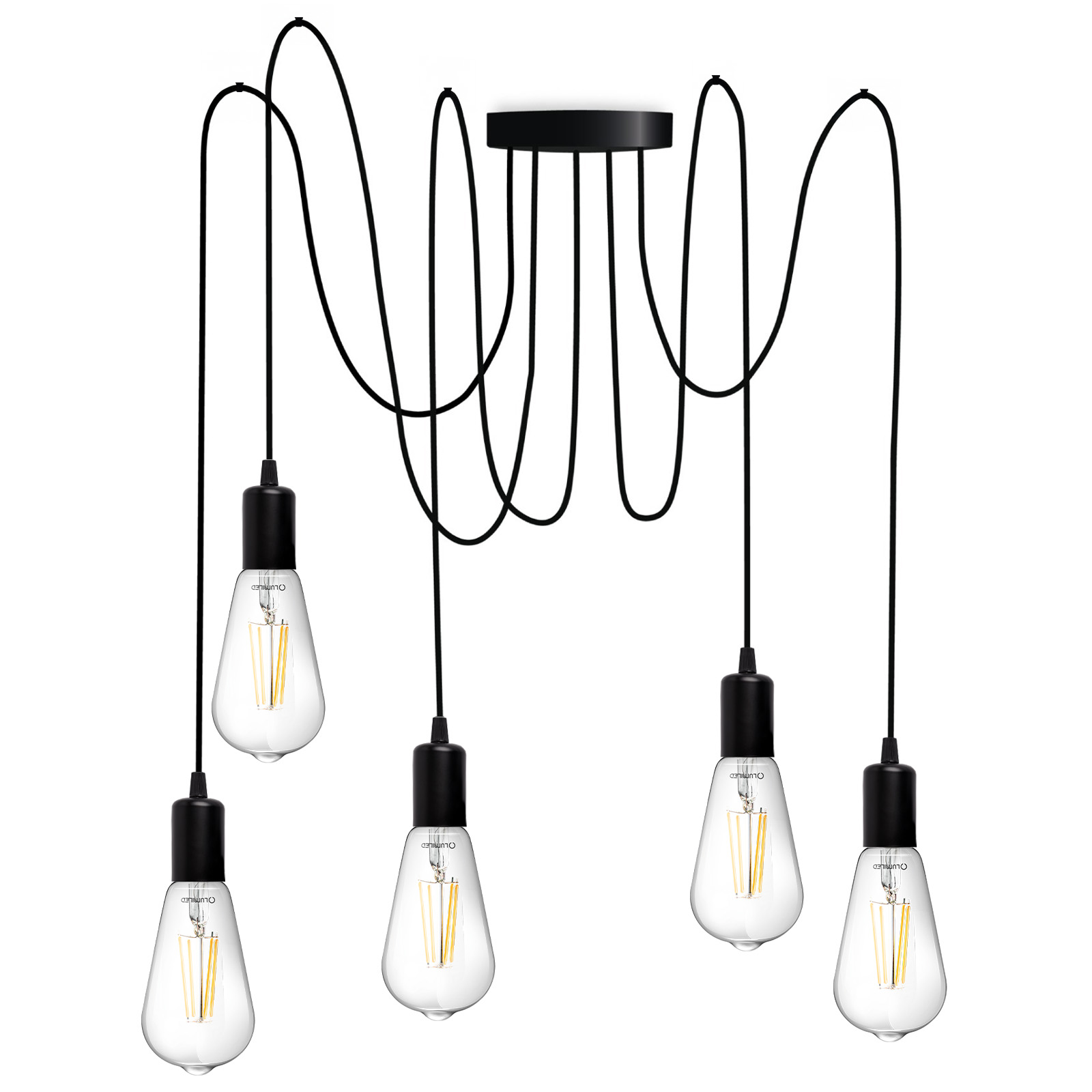 Lampa wisząca sufitowa ARANE PAJĄK 5 ramion do LED 5x E27 LUMILED - druga cecha produktu