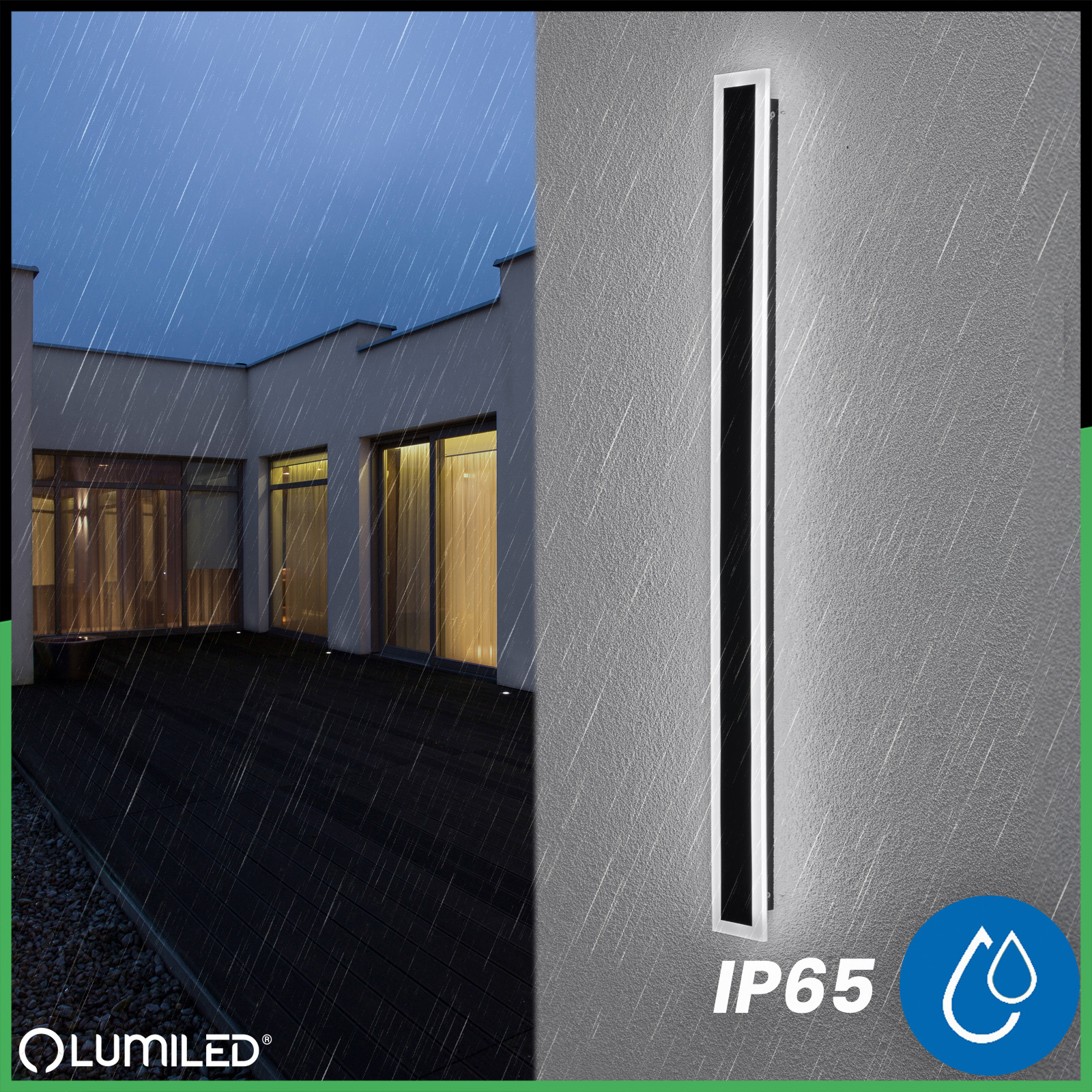 Lampa Ogrodowa LED Natynkowa OLIO Kinkiet Elewacyjny Ścienny 30W 4000K 100cm IP65 LUMILED - pierwsza cecha produktu