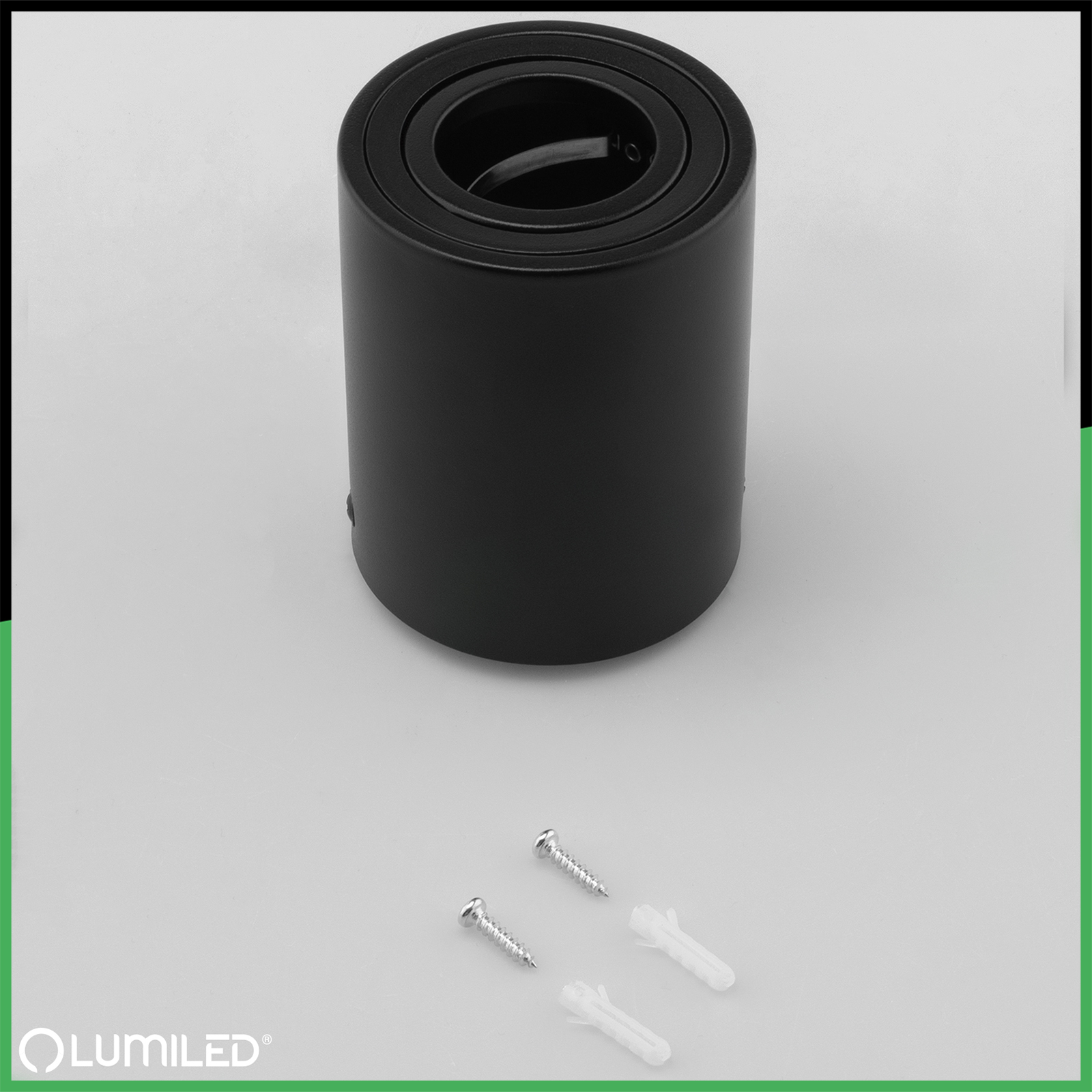 Oprawa Natynkowa HALOGENOWA Spot Tuba Ruchoma LUNDO GU10 LUMILED Okrągła Czarna 80mm - skład produktu