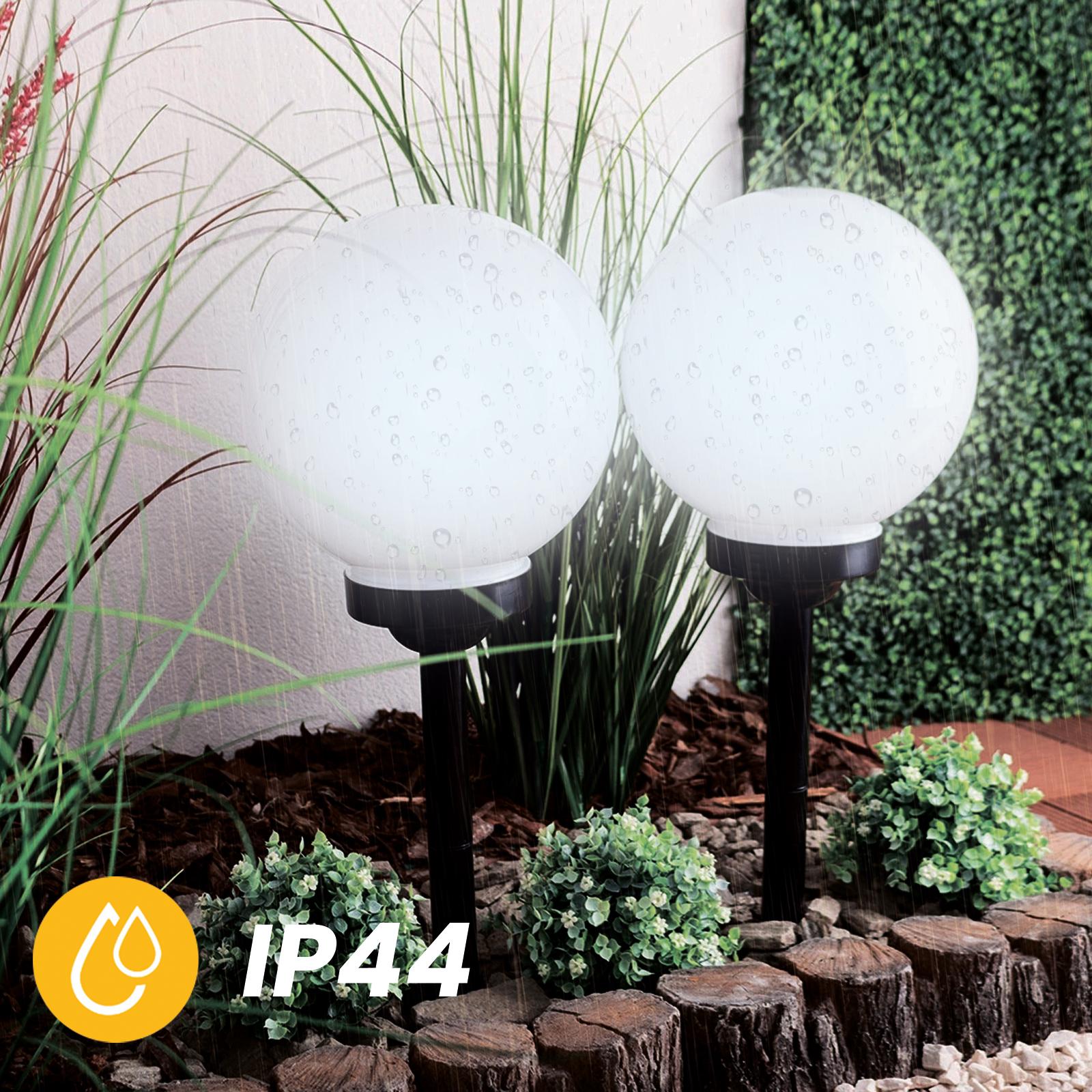 Lampa Solarna Ogrodowa LED 6500K IP44 25cm Wbijana Naziemna Biała Kulka ATRIS LUMILED - czwarta cecha produktu