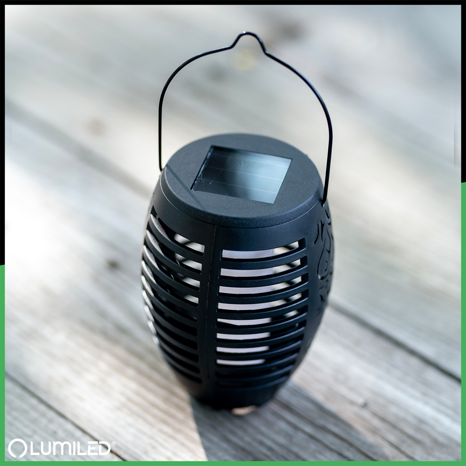 Lampa Solarna Ogrodowa LED Wisząca LATARENKA IGNIS Płomień IP44 1800K LUMILED - pierwsza cecha produktu