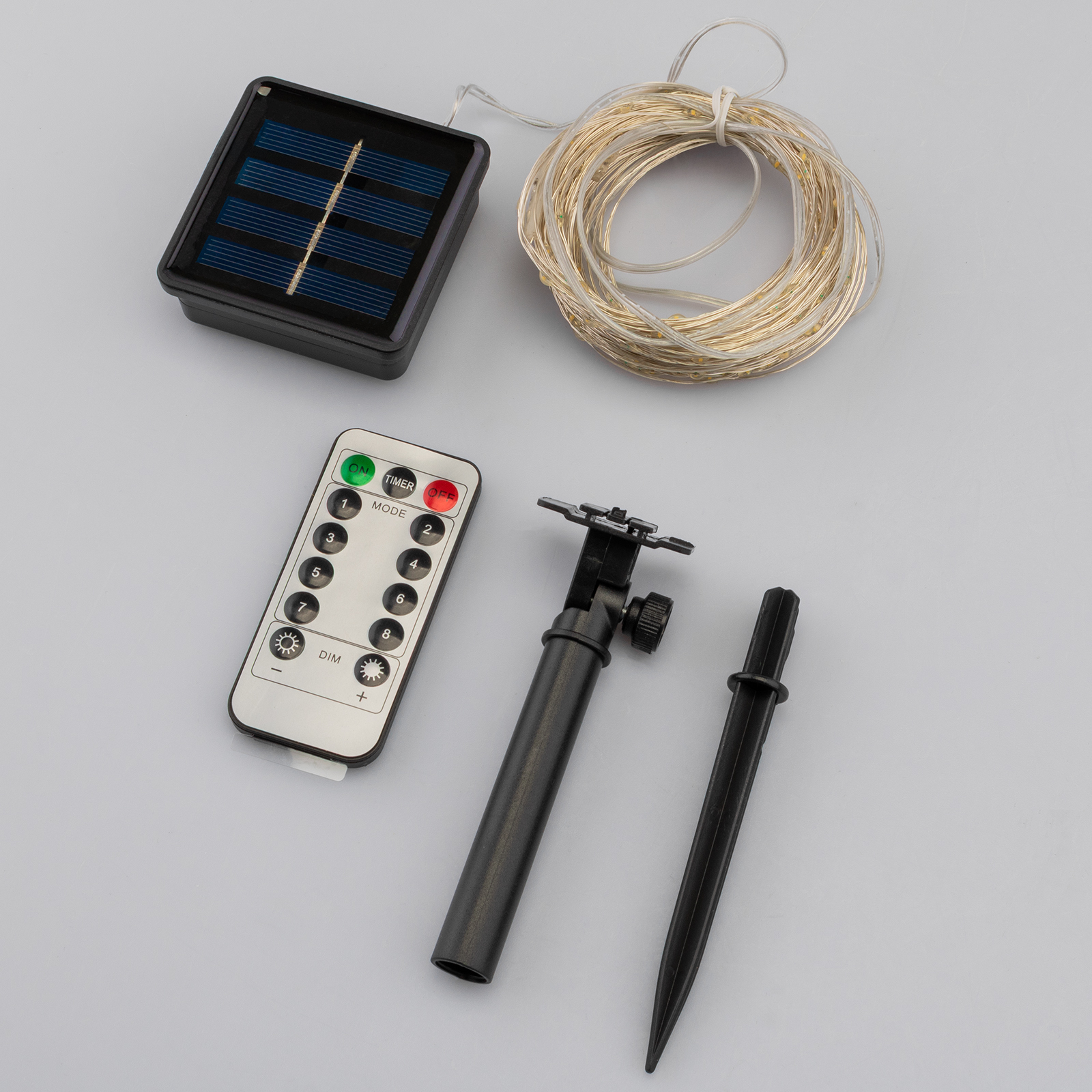 Girlanda Solarna Ogrodowa 200x LED Ozdobna 21m Ciepła 3000K + Pilot PASSI LUMILED - skład produktu