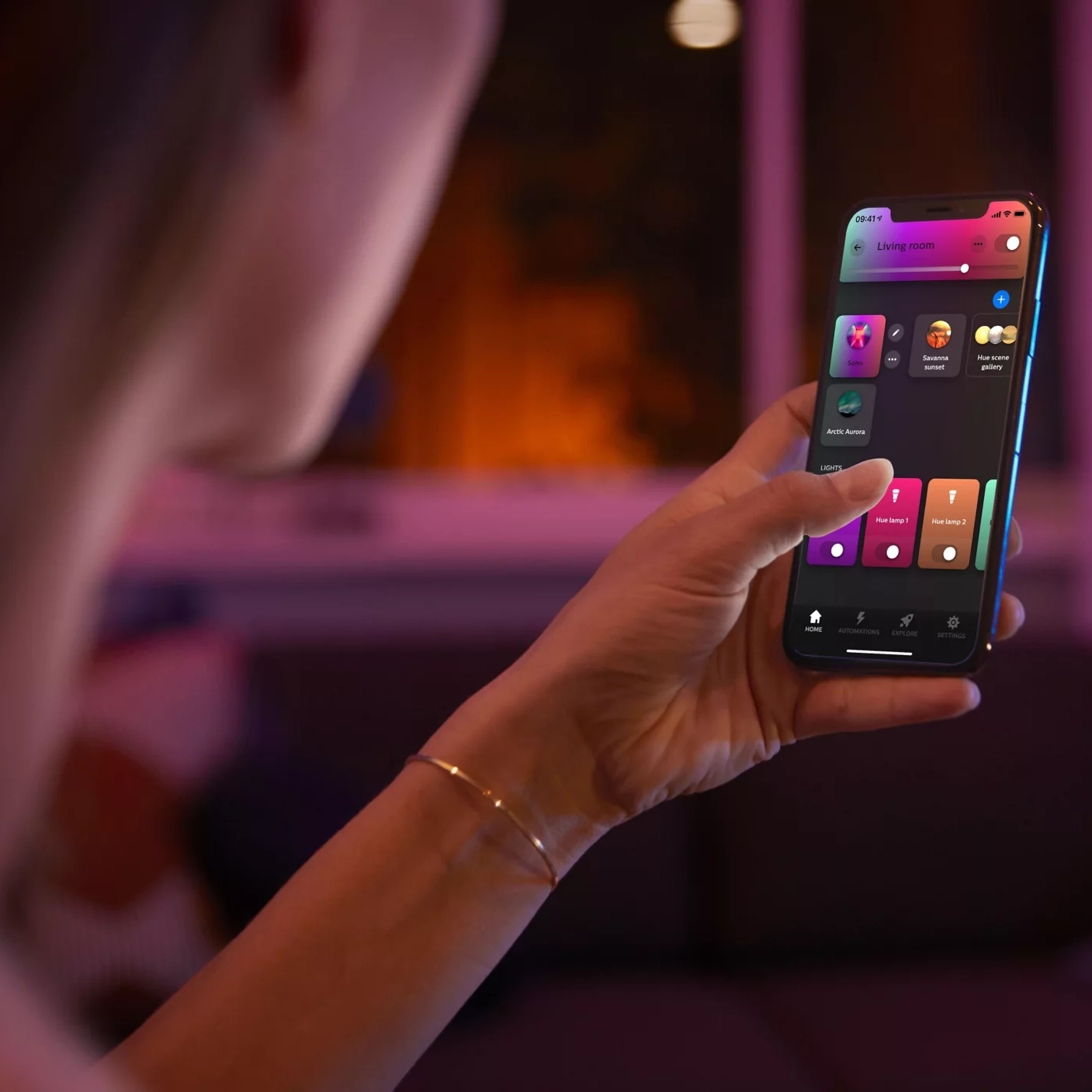 Lampa Sufitowa LED Reflektor 12.6W 1200lm IP20 White and Color Ambiance RGB + TW Biała Inteligentna SMART Zigbee Bluetooth Argenta Philips HUE - trzecia cecha produktu