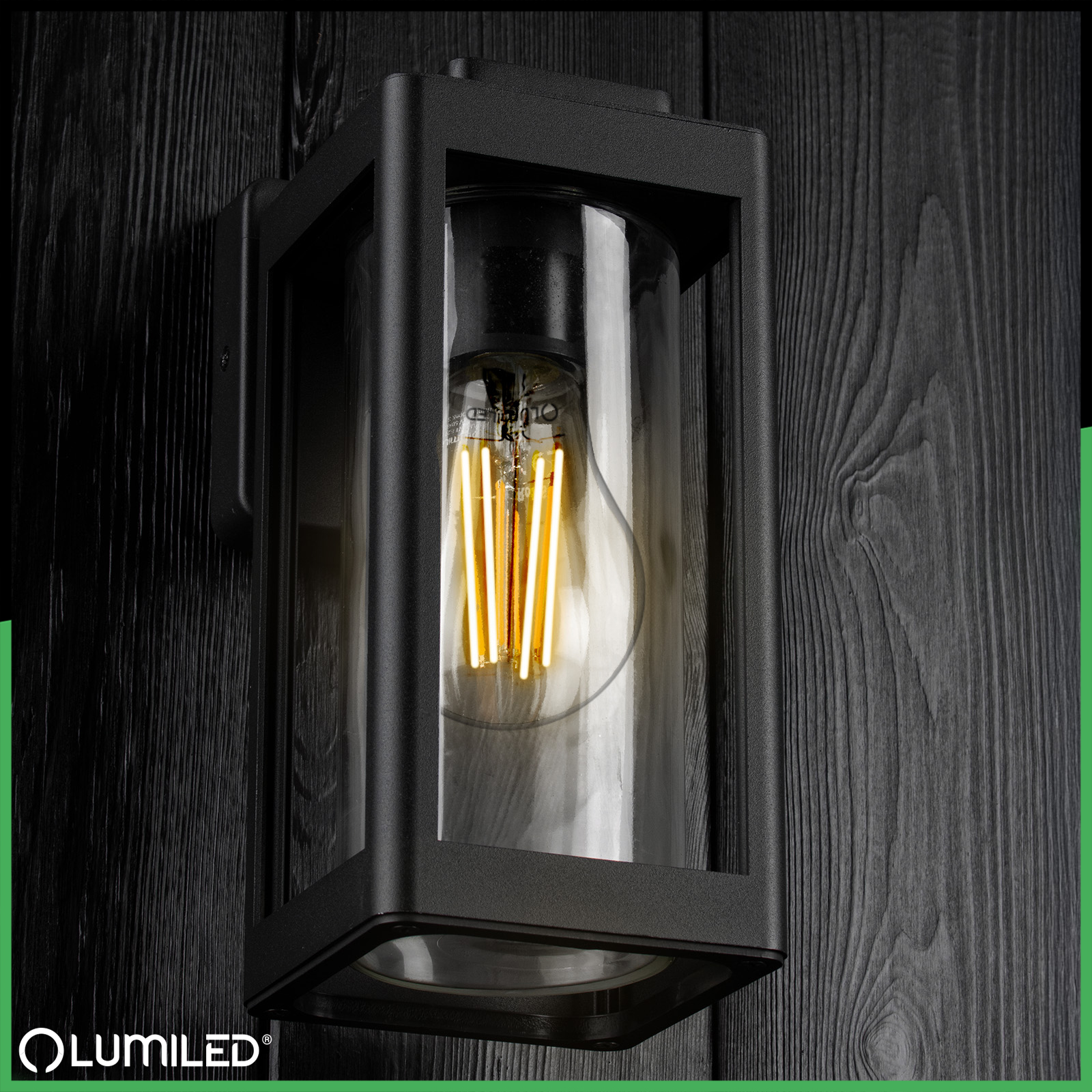 Kinkiet Ogrodowy Elewacyjny Zewnętrzny Lampa E27 QUADRA LUMILED - trzecia cecha produktu