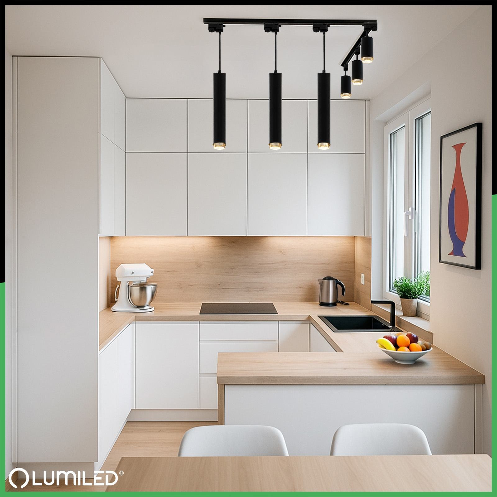 ZESTAW Szynoprzewód Listwa Szyna 3m + 6x Lampa Sufitowa Reflektor GU10 Oświetlenie Szynowe LUMILED - obszar zastosowań