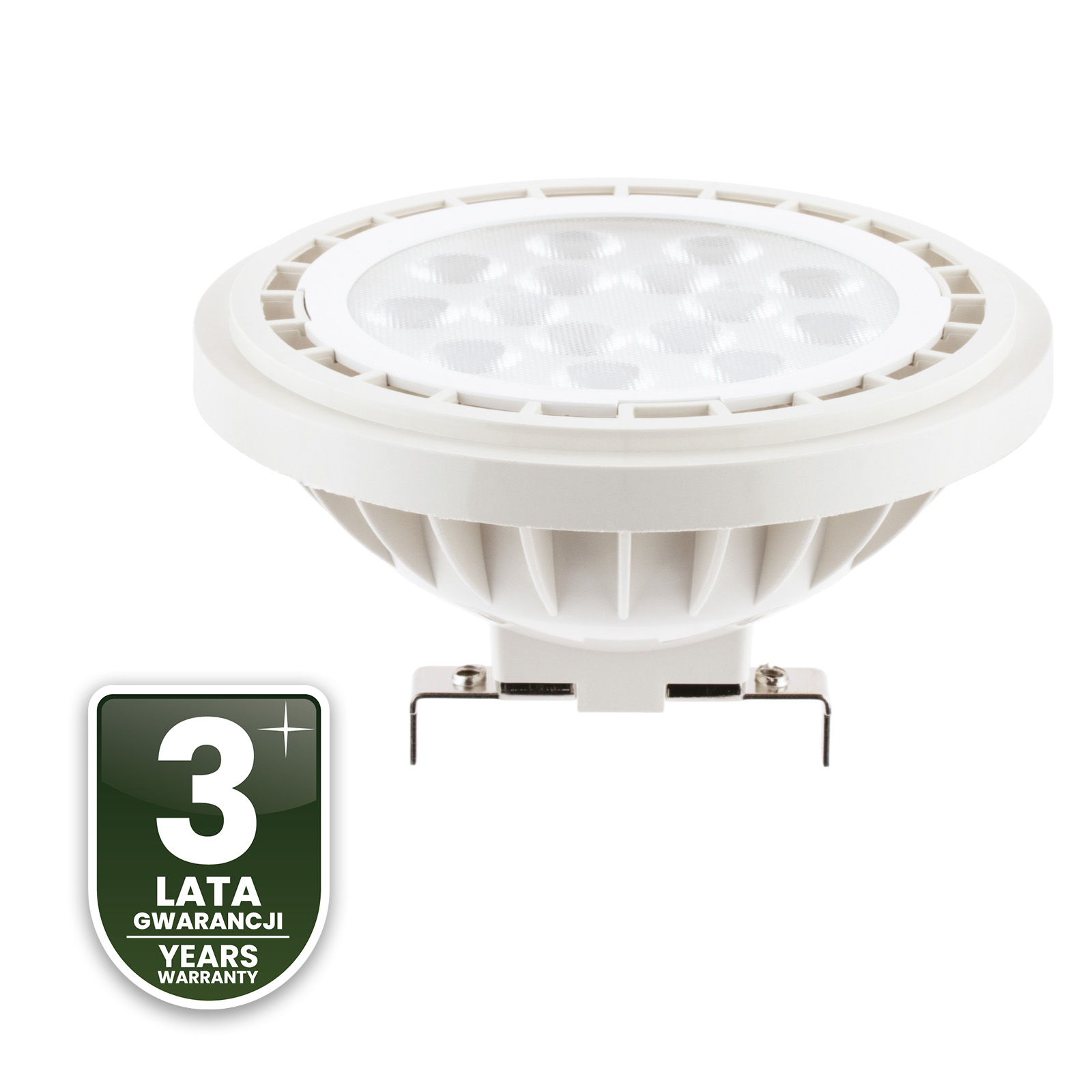 Żarówka LED G53 Reflektor AR111 10W = 75W 1055lm 3000K Ciepła 38° 12V LUMILED - czwarta cecha produktu