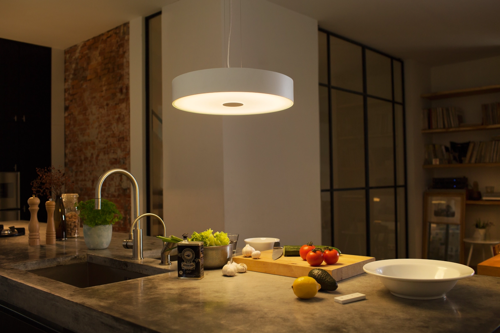 Lampa Wisząca Sufitowa LED 25W 2900lm IP20 White Ambiance TW Biała 44cm  Inteligentna SMART Zigbee Bluetooth Fair Philips HUE - obszar zastosowań