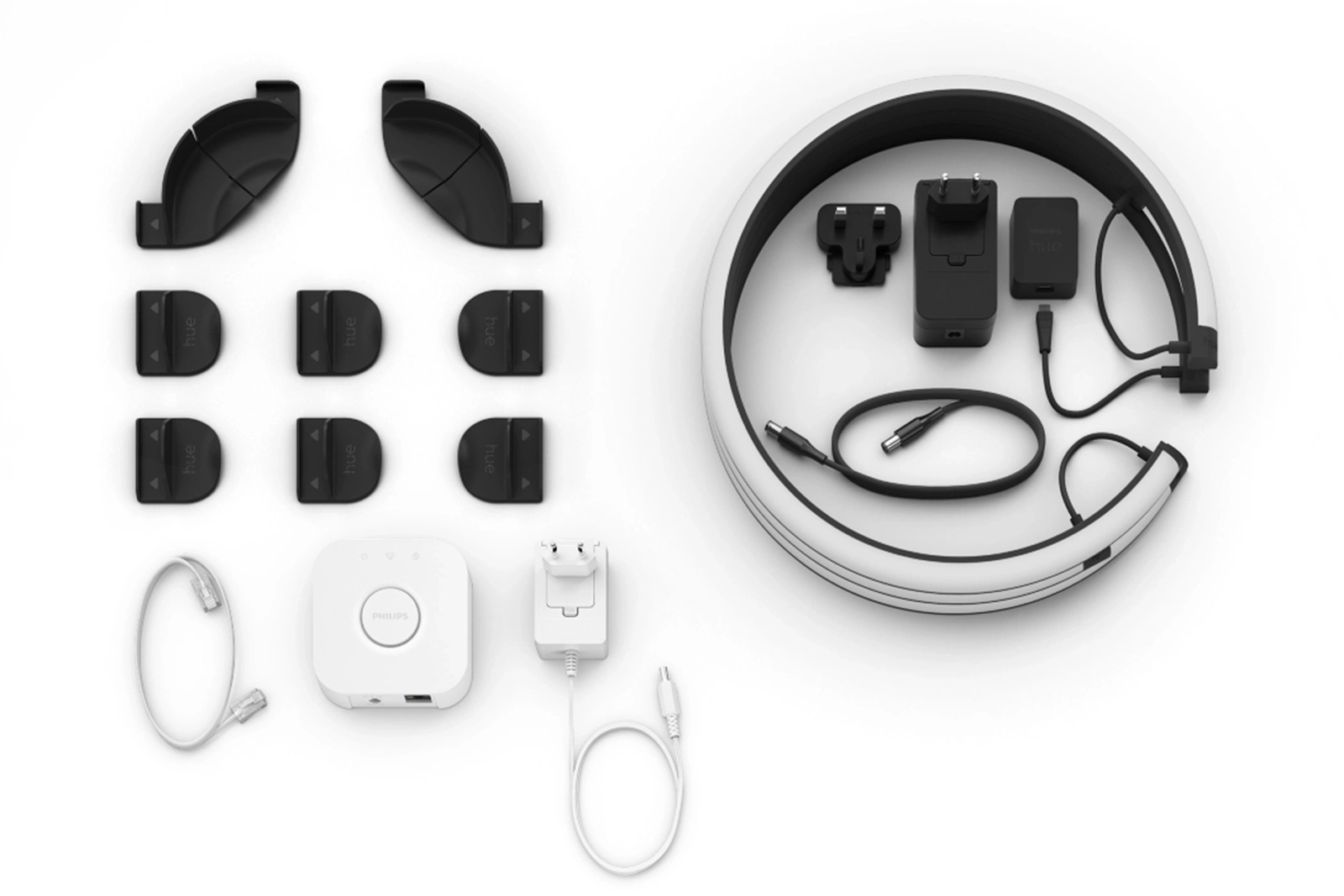 Taśma LED Pasek Podświetlenie do Monitora 32"""" 34"""" 19W 1000lm IP20 White and Color Ambiance RGB + TW Inteligentna SMART Zigbee Bluetooth Gradient PC Strip + Mostek Bridge Philips HUE - skład produktu