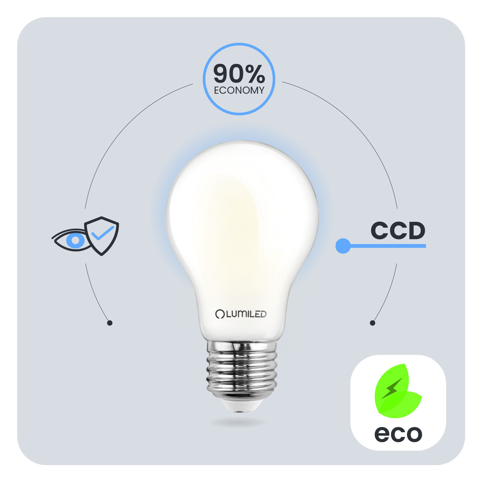 6x Żarówka LED E27 A60 11W = 100W 1521lm 4000K Neutralna 360° FILAMENT LUMILED - pierwsza cecha produktu