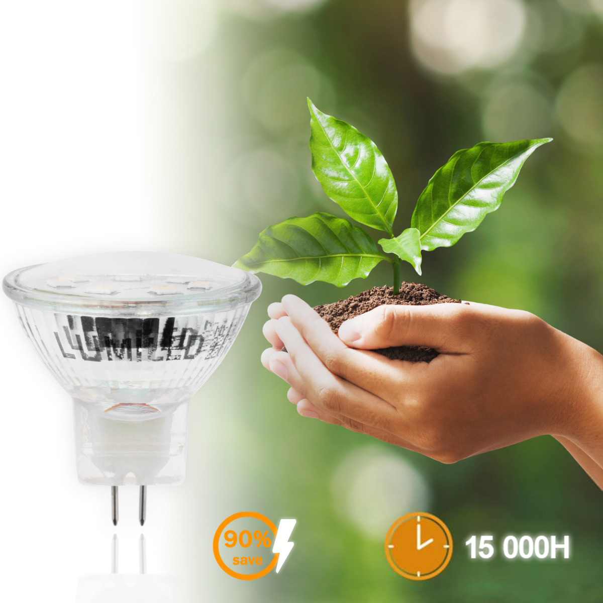 Żarówka LED GU5.3 Reflektor MR11 2,5W = 20W 220lm 4000K Neutralna 120° 12V LUMILED - druga cecha produktu