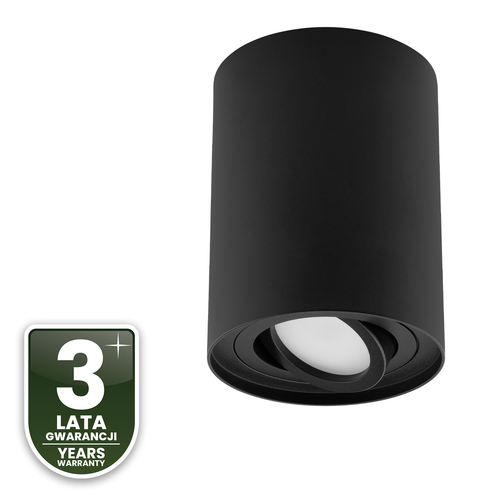 Oprawa Natynkowa HALOGENOWA Spot Tuba Ruchoma GU10 Okrągła Czarna 84mm AMAT-M LUMILED - trzecia cecha produktu