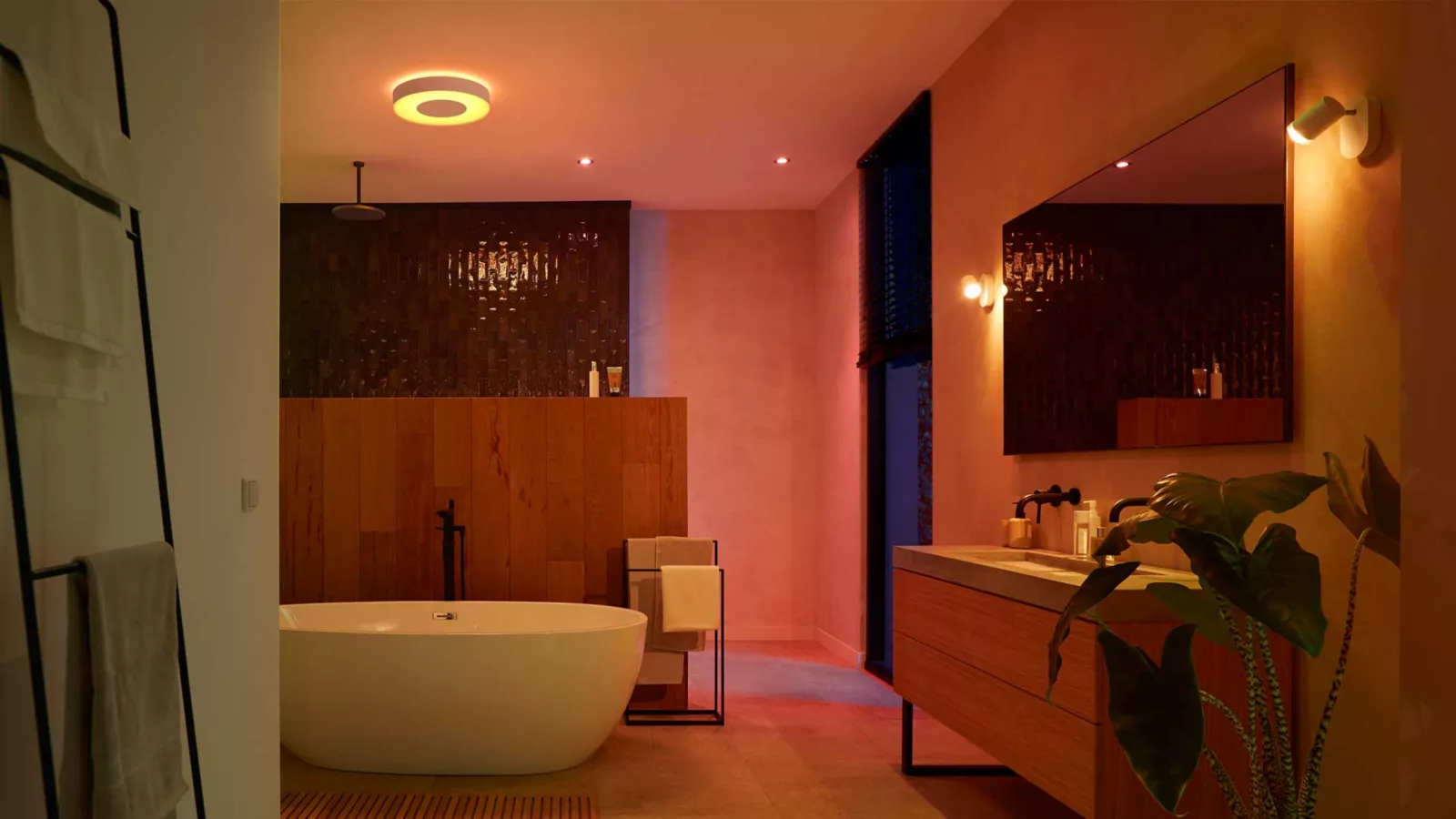 Plafon LED Lampa Sufitowa Natynkowa 33.5W 2350lm IP44 White and Color Ambiance RGB + TW Czarna 38cm Inteligentna SMART Zigbee Bluetooth Xamento Philips HUE - trzecia cecha produktu