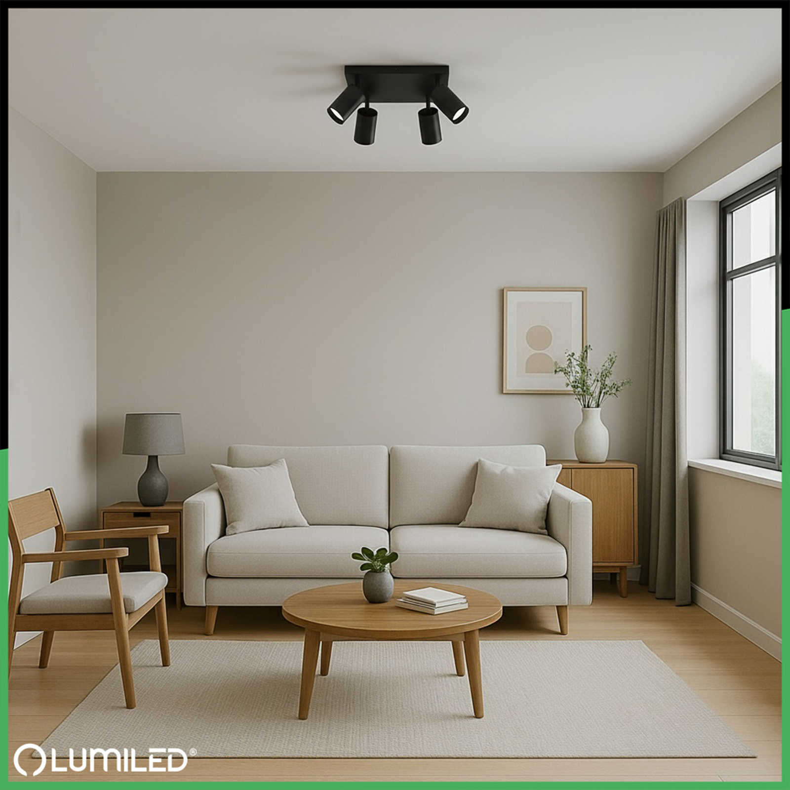Lampa Sufitowa Plafon SPOT TUBA Reflektor Oprawa Halogenowa 4x GU10 TABULA LUMILED - obszar zastosowań