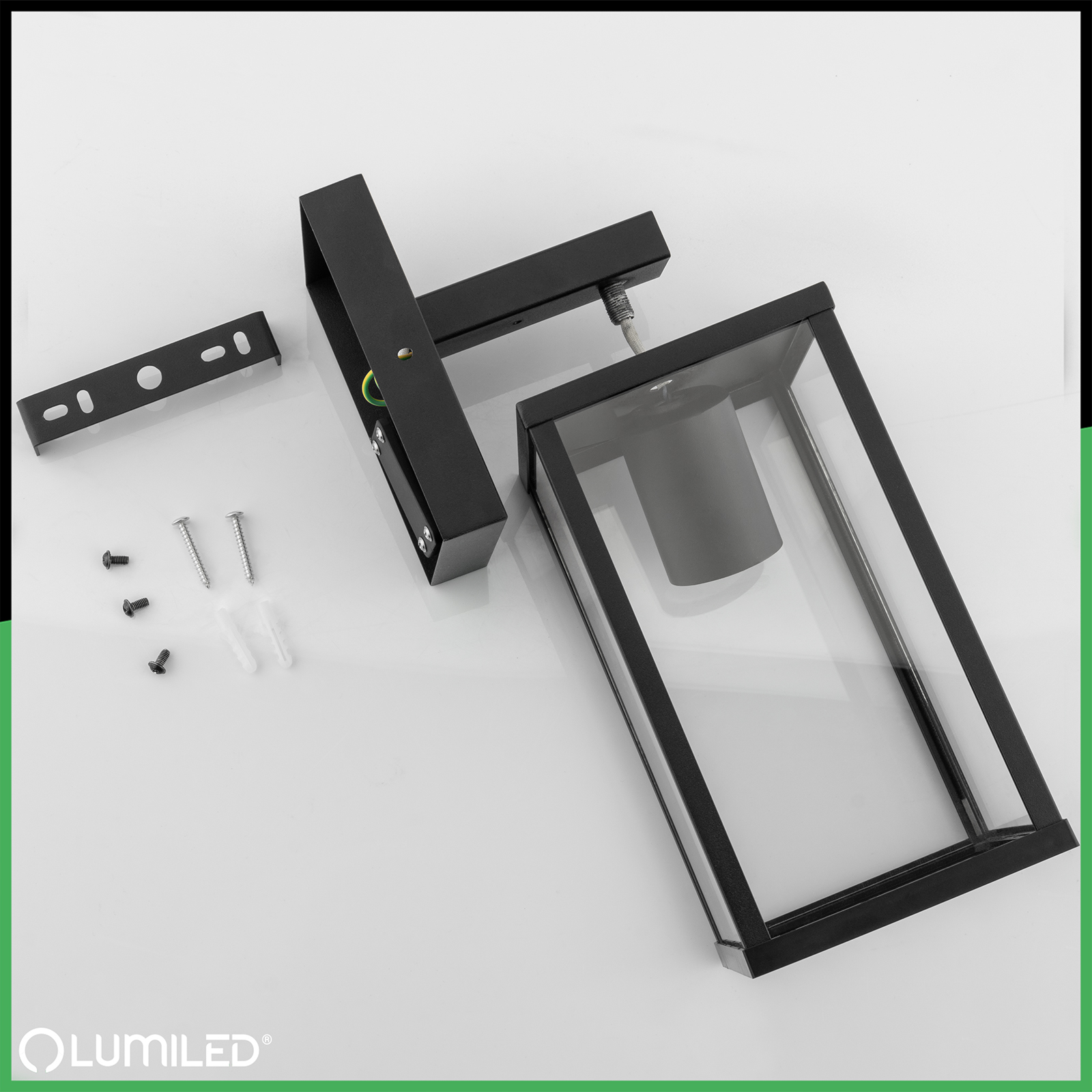 Kinkiet Ogrodowy Elewacyjny Zewnętrzny Lampa Ścienna E27 BRASSI LUMILED - skład produktu