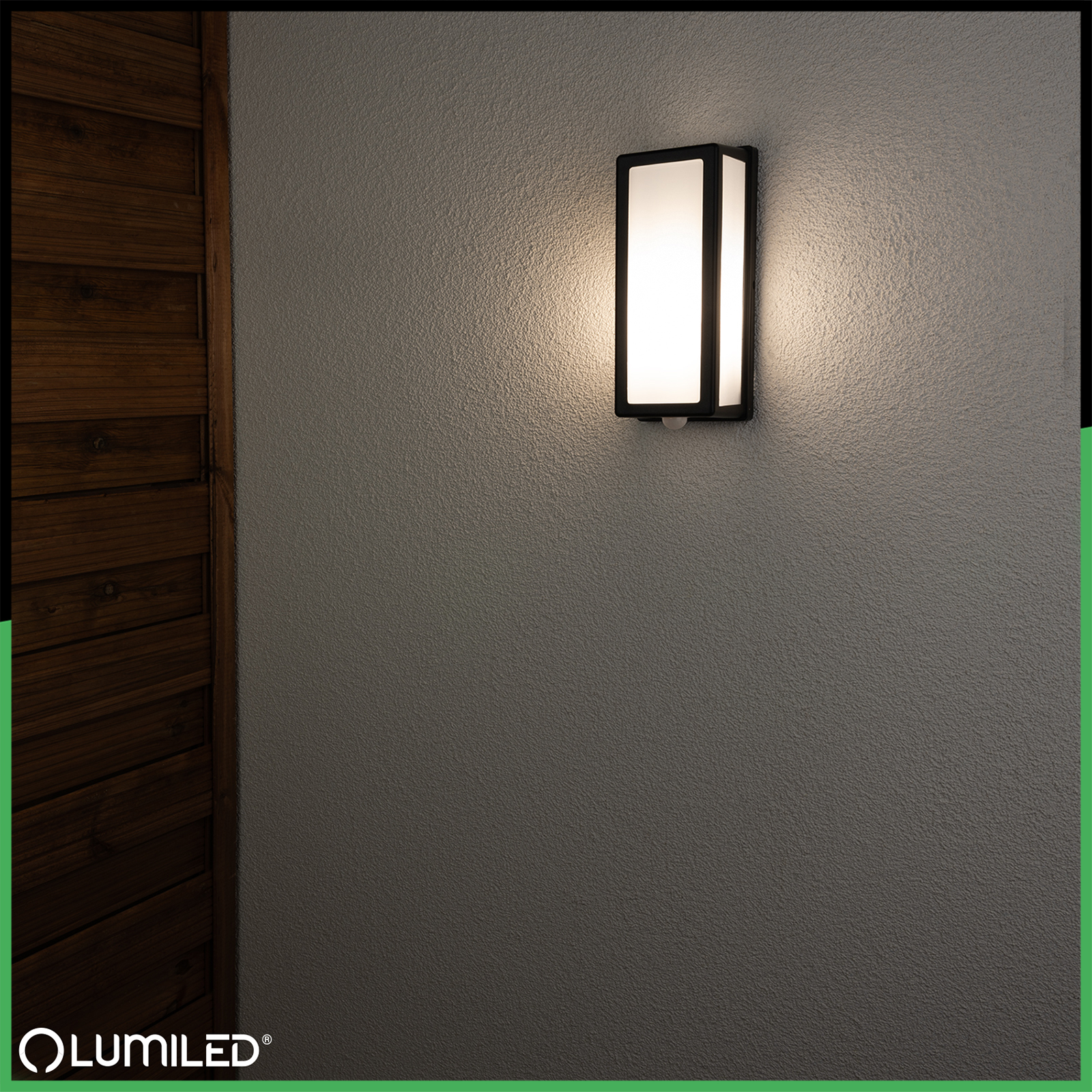 Lampa Ogrodowa Kinkiet Elewacyjny E27 Prostokątny Czujnik Ruchu DOMLO LUMILED - obszar zastosowań